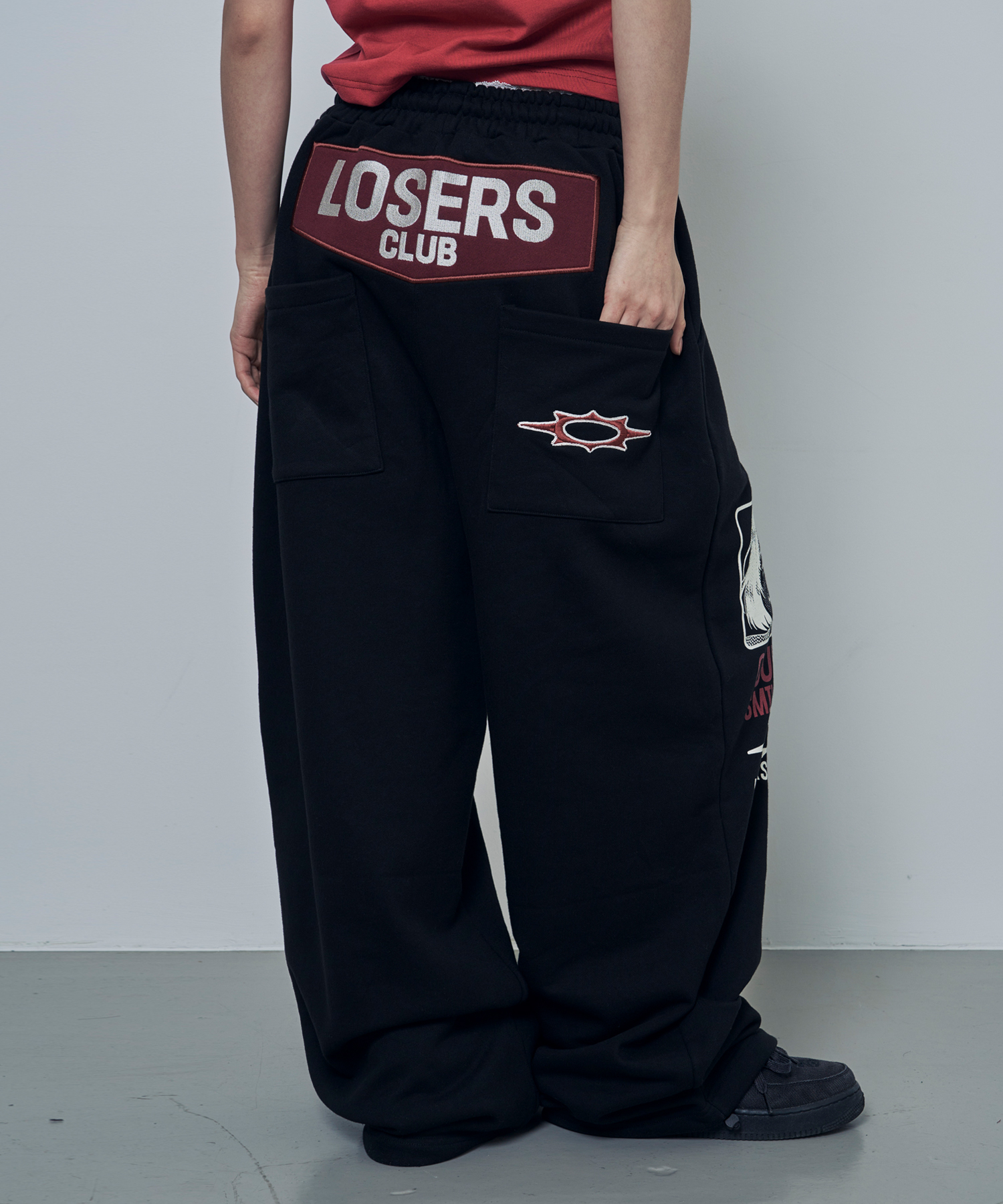 LSC GUMMY SMILE CLUB WIDE SWEAT Брюки чёрный