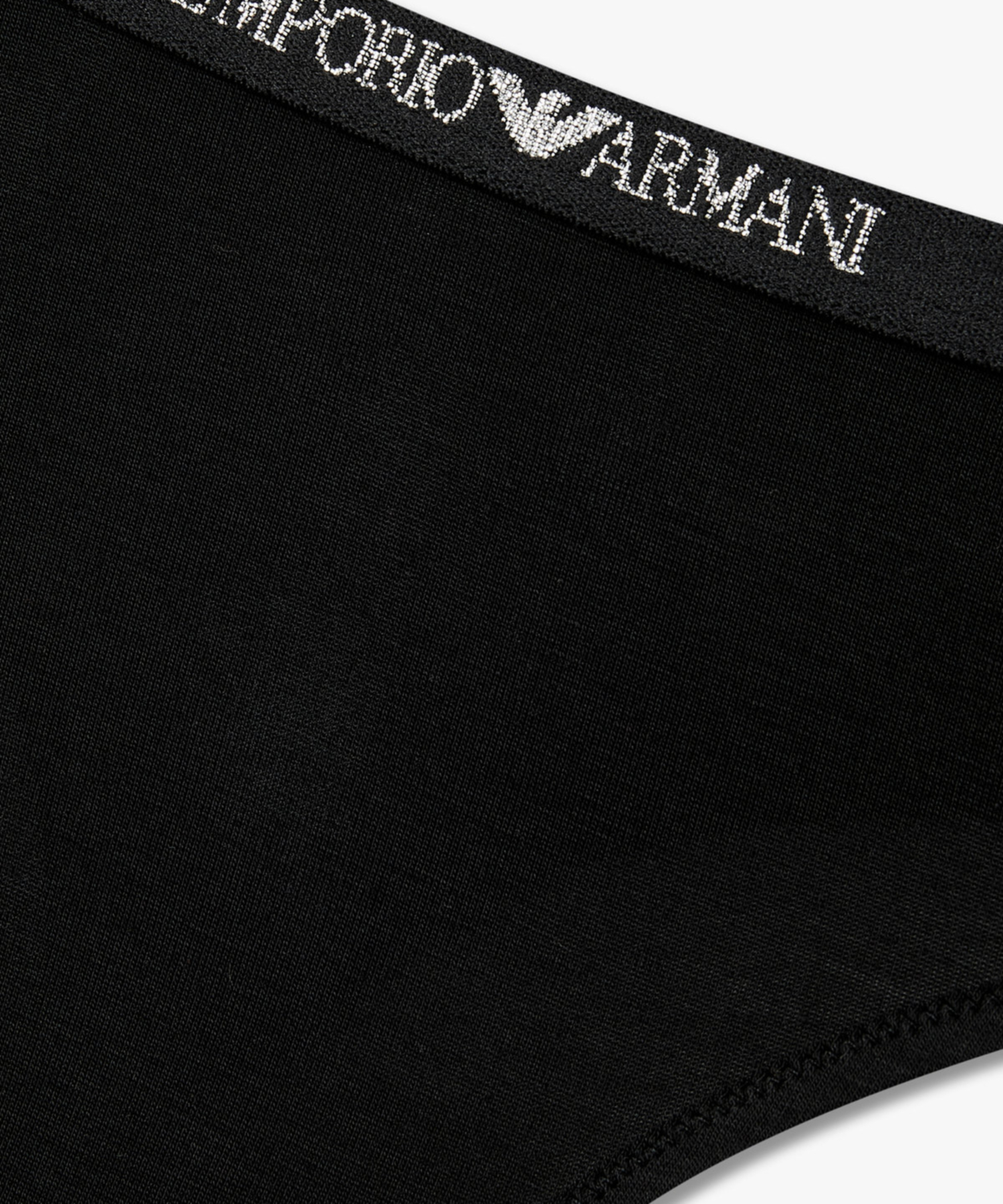 [EMPORIO ARMANI UNDERWEAR] Женские стринги с металлик логотипом, Black 0826110508