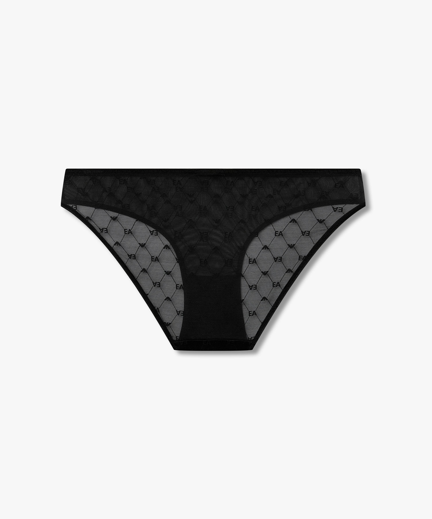 [EMPORIO ARMANI UNDERWEAR] Женские сетчатые брифы с лого EA Black 0826111527