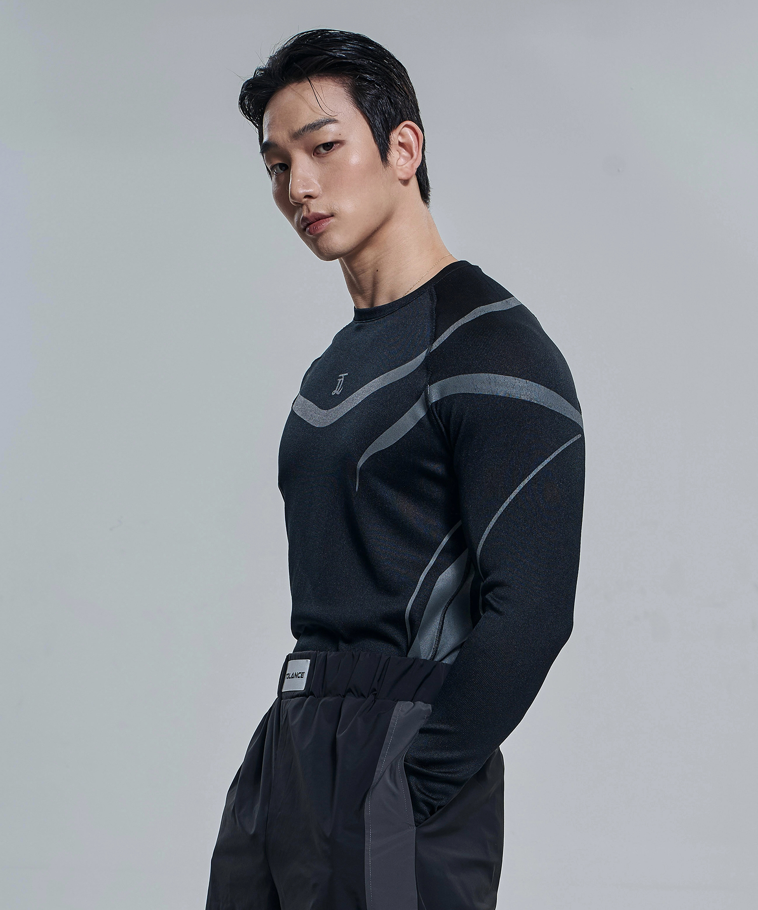 Комбинезон Active Contour с длинным рукавом - Black