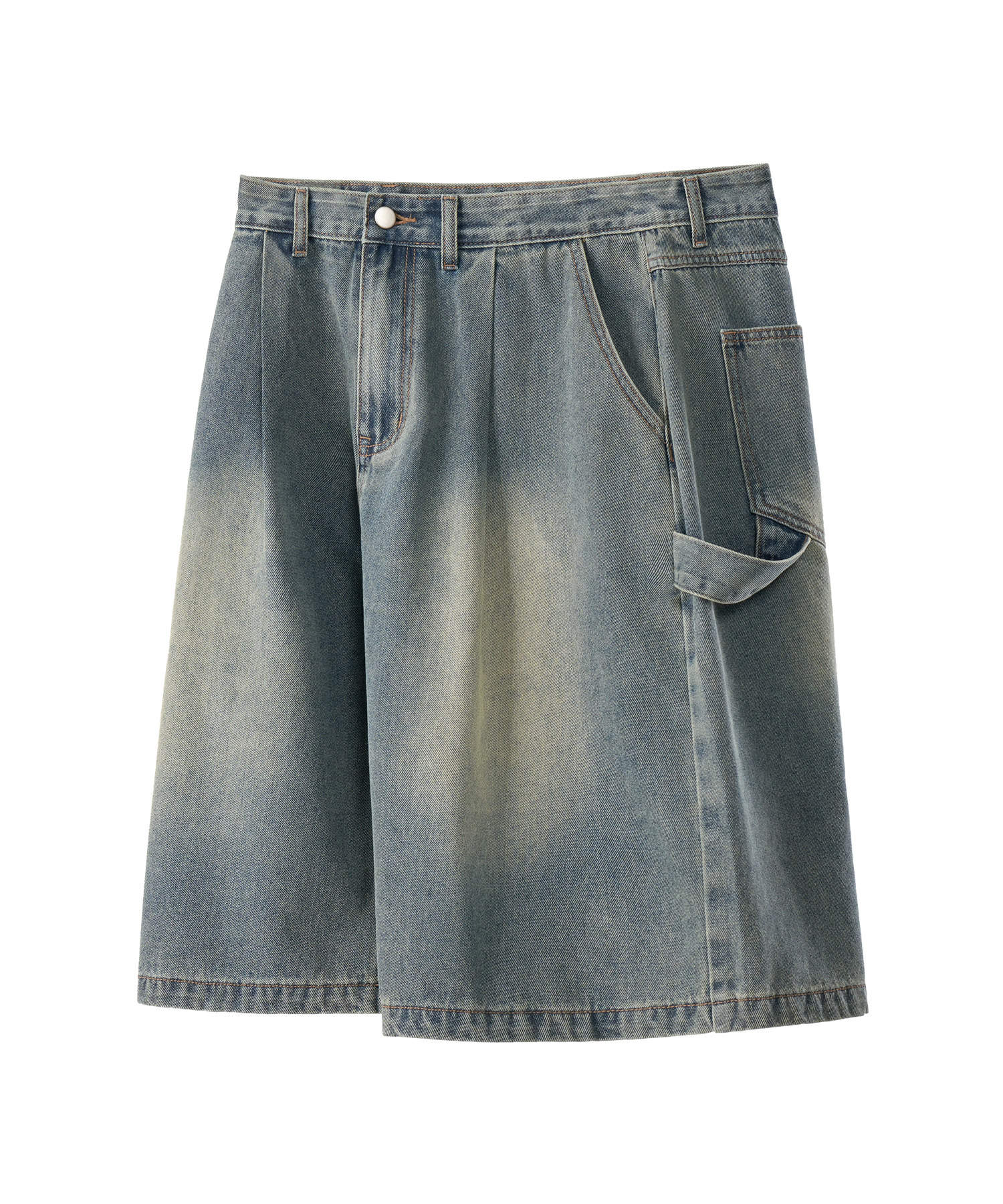 Vintage Carpenter Bermuda Wide Denim Брюки 4 COLOR