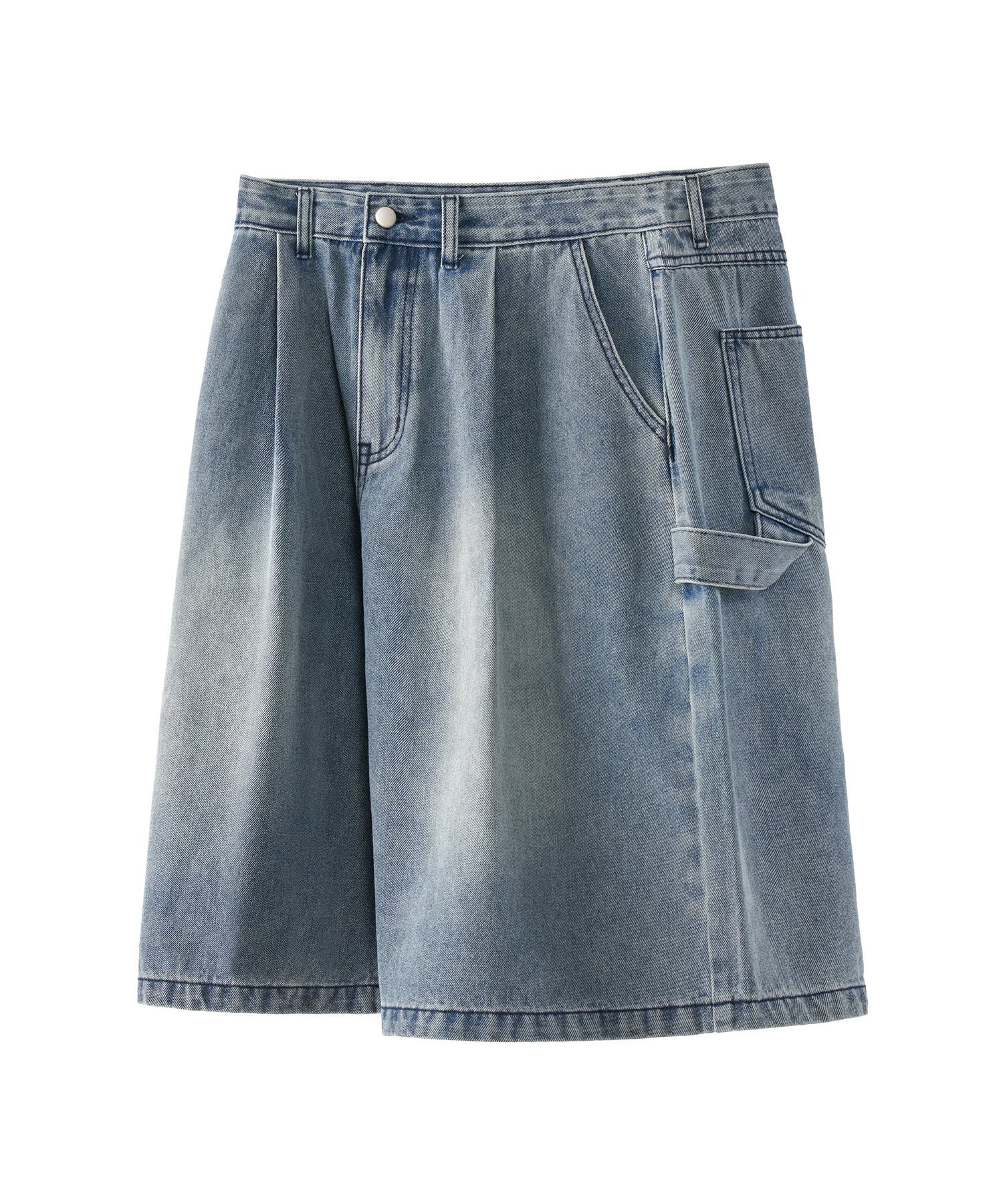 Vintage Carpenter Bermuda Wide Denim Брюки 4 COLOR