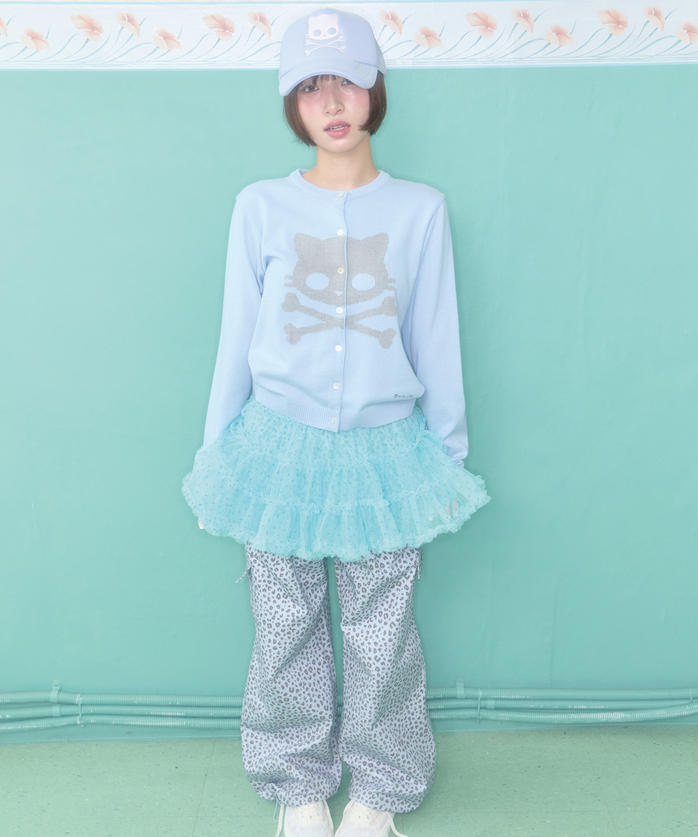 KIRI LEOPARD CARGO PANTS (BLUE)