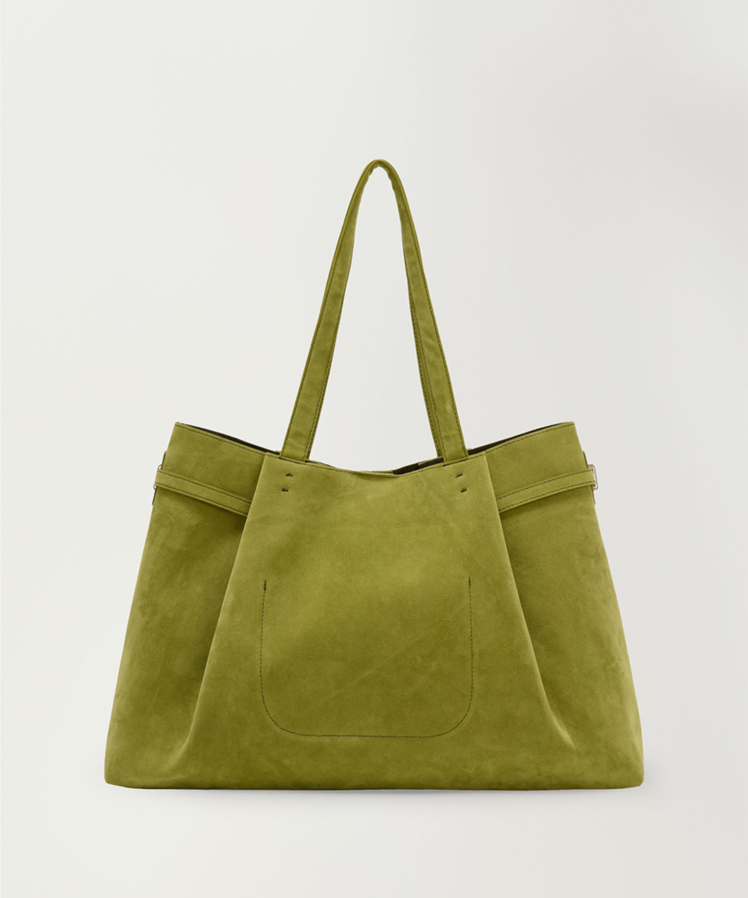 Замшевая сумка Fleur с ремнем, Moss Green