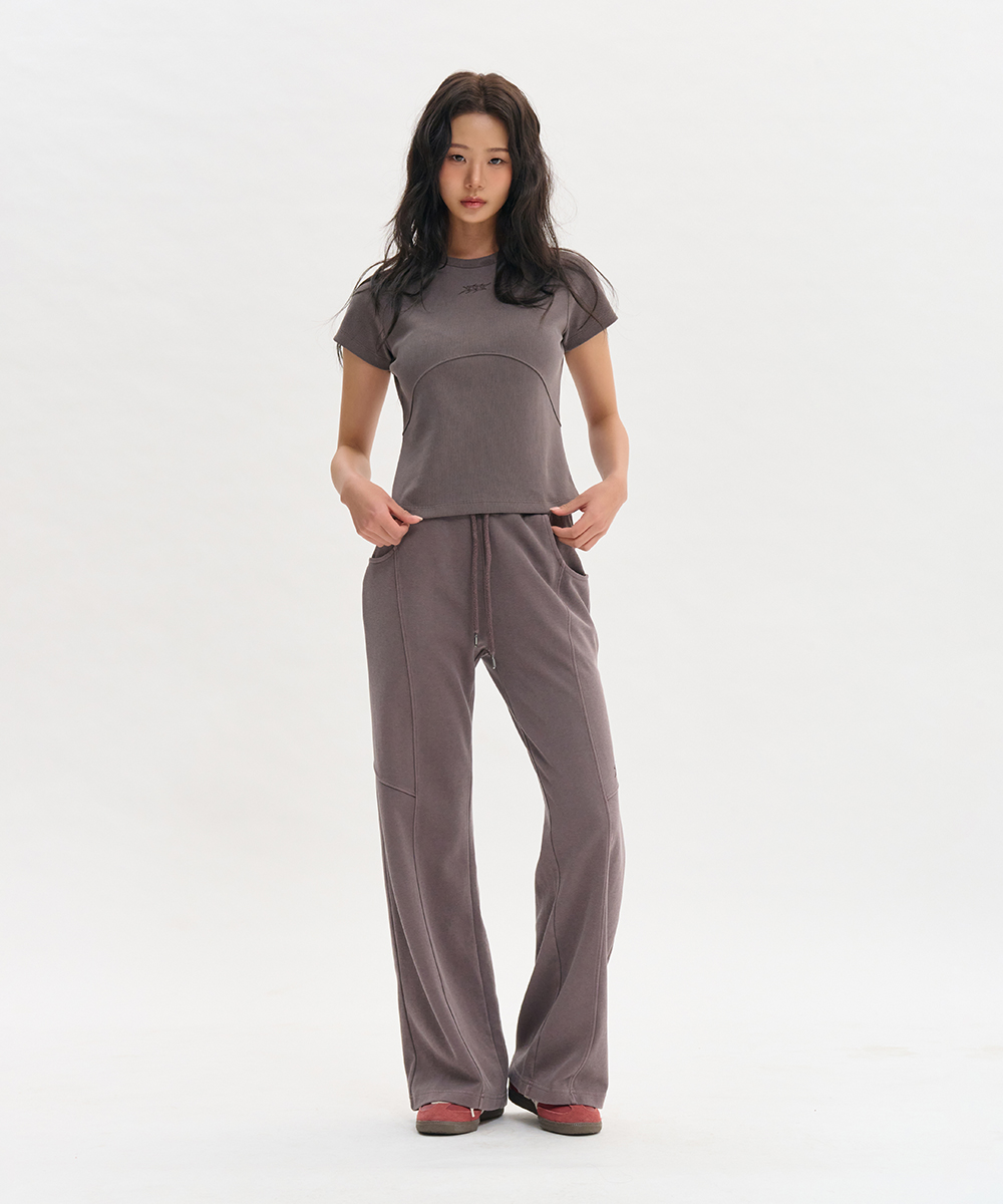 [SET] Трикотажный сет с пигментным окрашиванием (2color) BNZTS03W BNZLPT02W