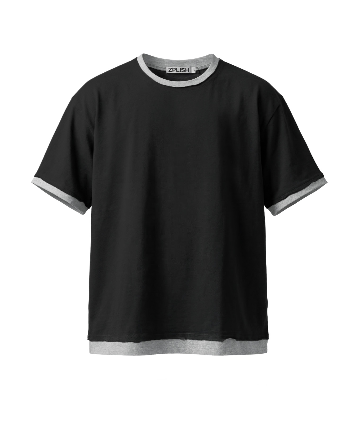 LAYERED HALF T(BK)