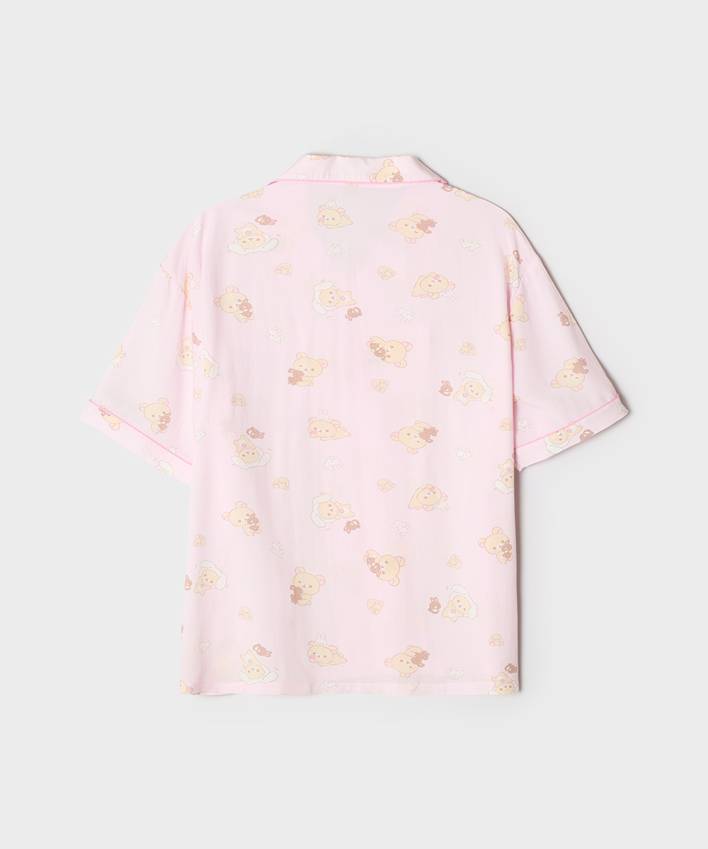 [Rilakkuma] Пижама с шортами и принтом (PINK)_SPPPG25U09