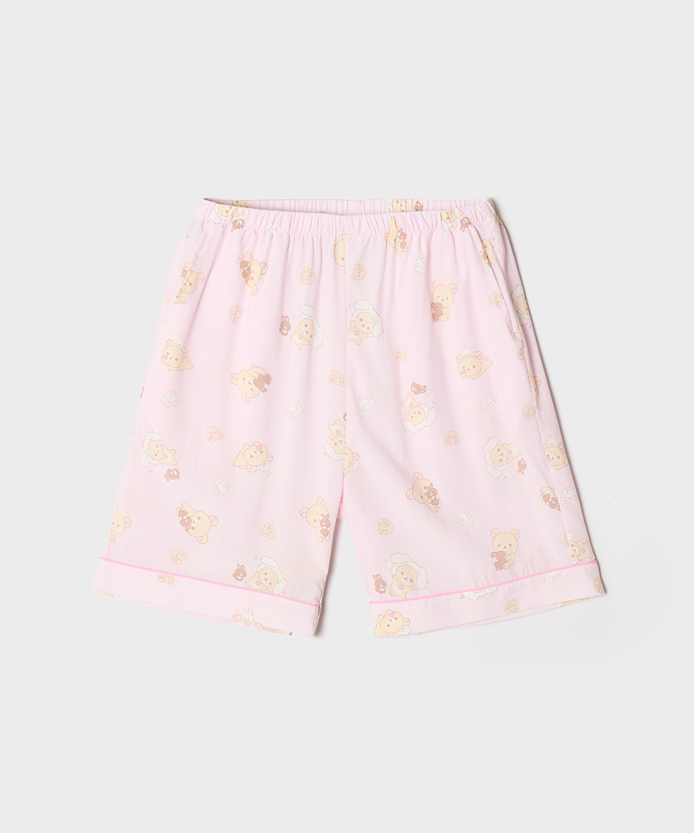 [Rilakkuma] Пижама с шортами и принтом (PINK)_SPPPG25U09