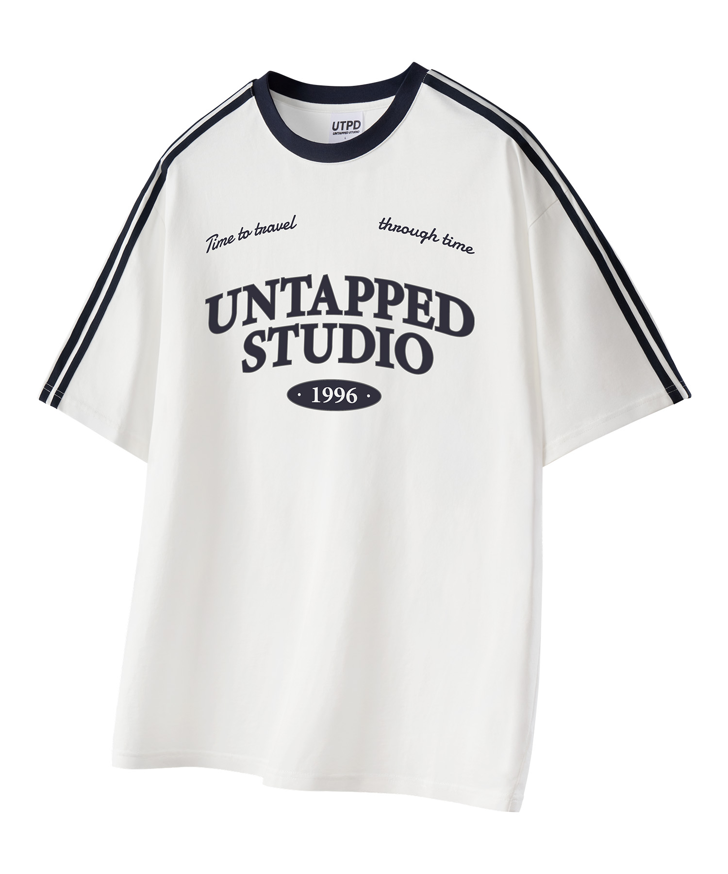Time travel Oversized fit Track Short-sleeved Coloring T-shirt 3COLOR