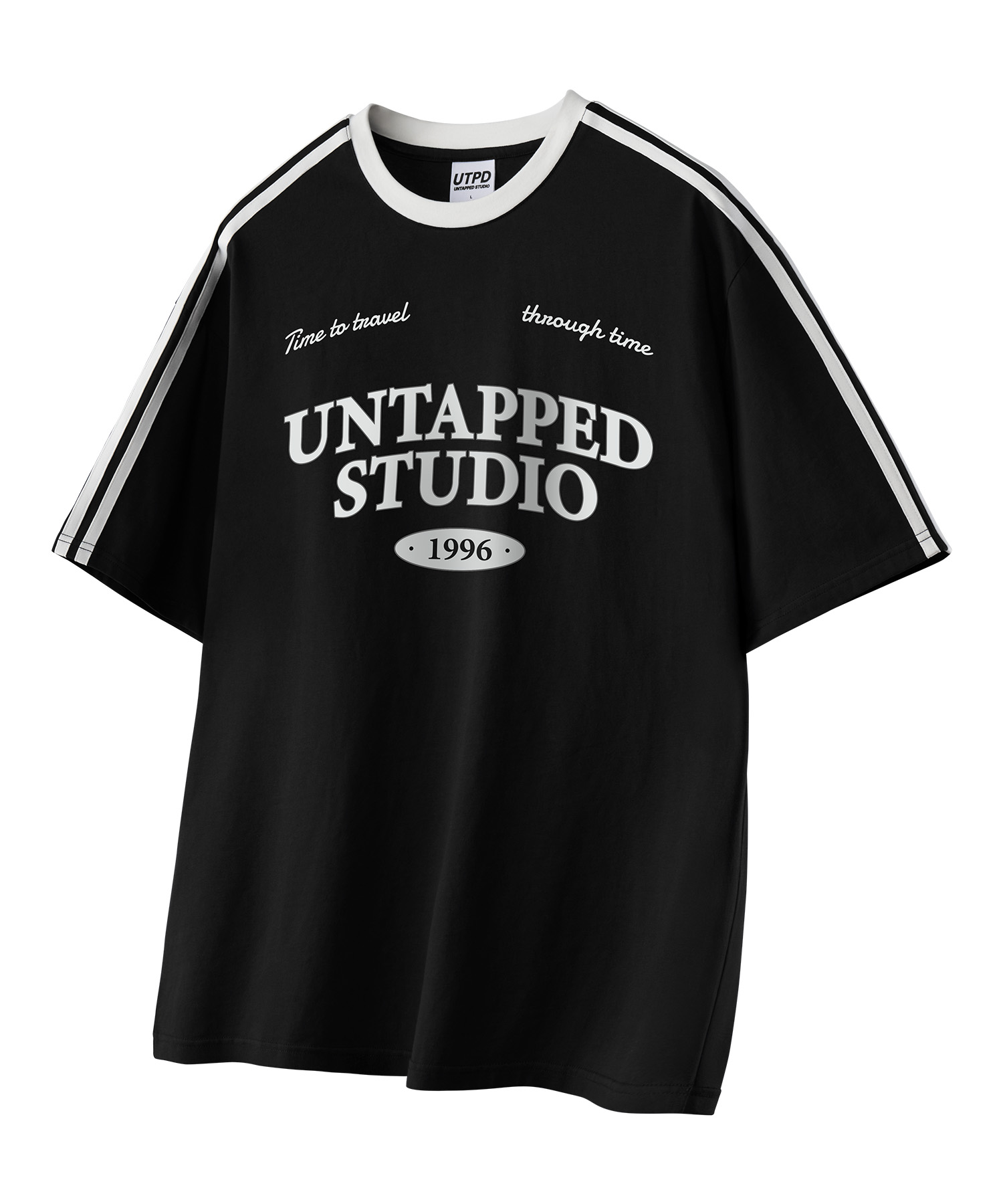 Time travel Oversized fit Track Short-sleeved Coloring T-shirt 3COLOR