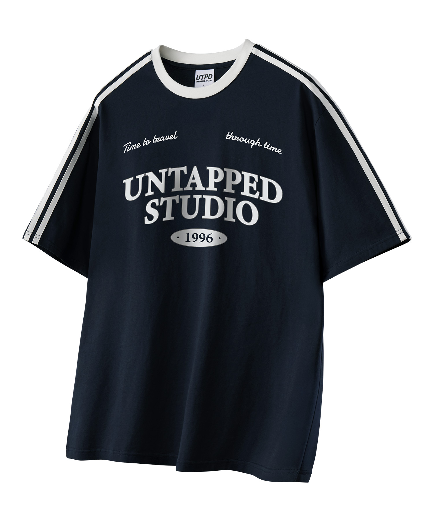 Time travel Oversized fit Track Short-sleeved Coloring T-shirt 3COLOR