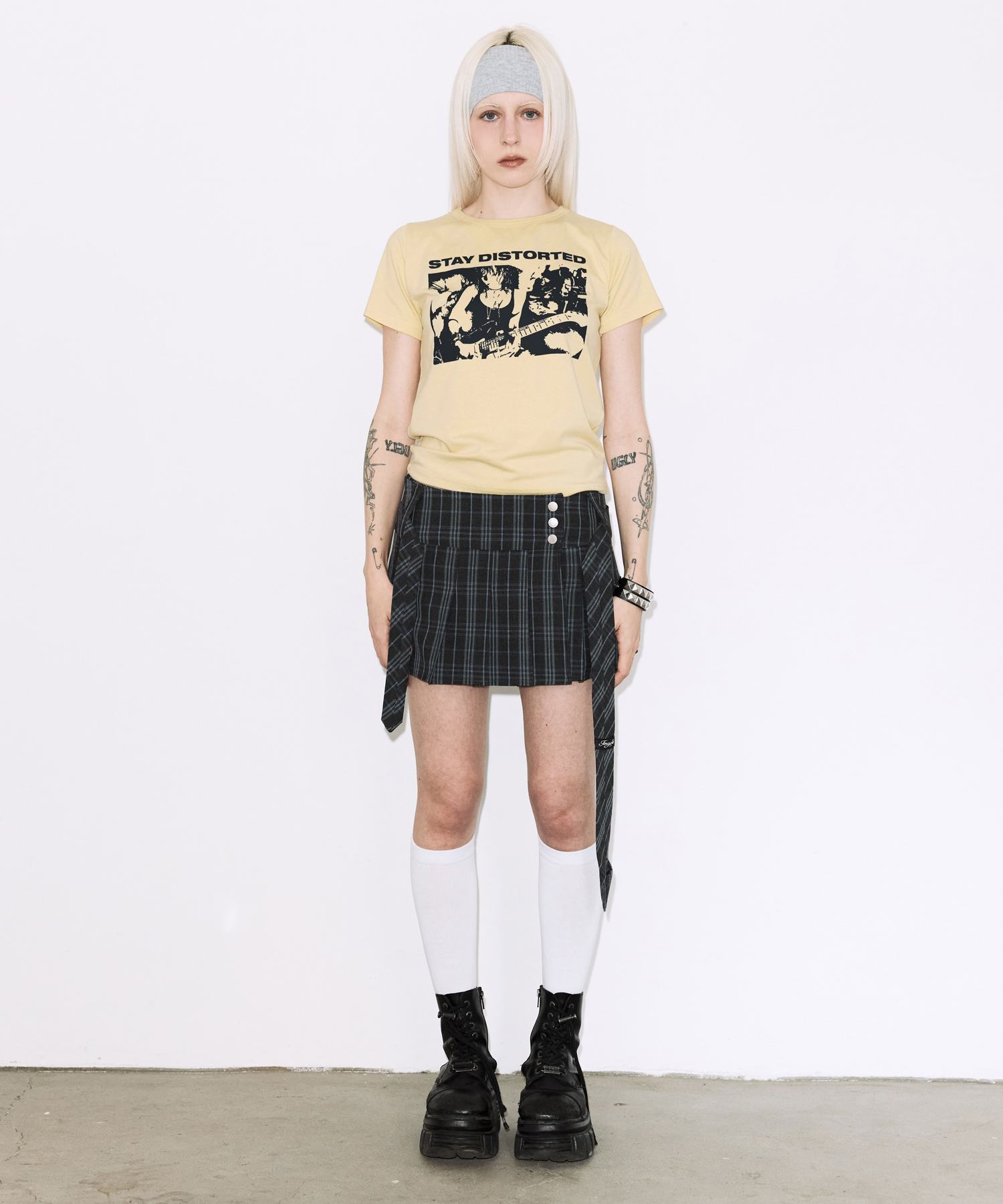DISTORT CLUB TEE (YELLOW) F26QB083