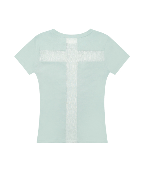 BACK CROSS TEE (MINT) F26QB073 thumbnail 8