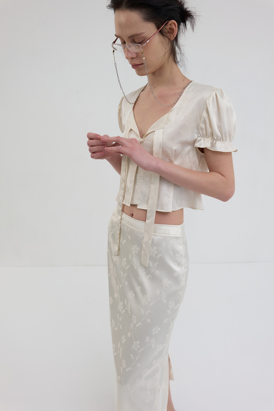 Jacquard Pencil Skirt