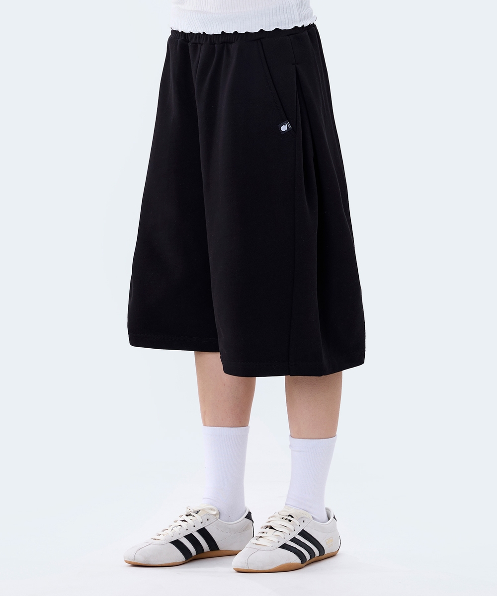 Бермудские свитшот-шорты с боковым защипом GP-512 Black