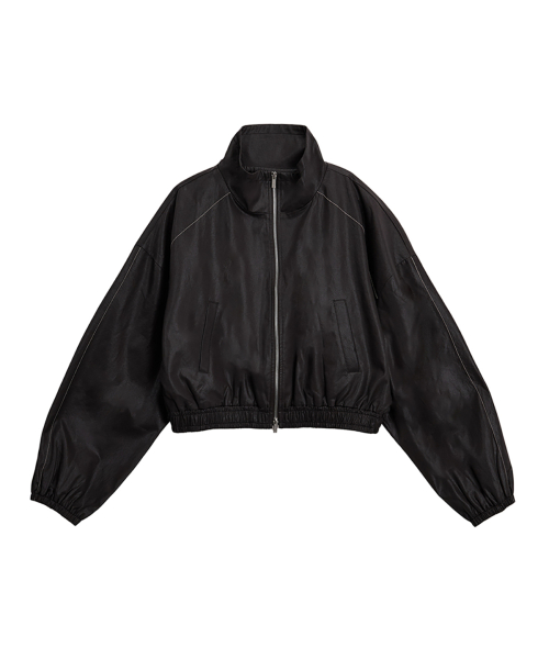 MUSINSA公式 | MATIN KIM MATIN ROUGH COATING CROP BOMBER IN BROWN