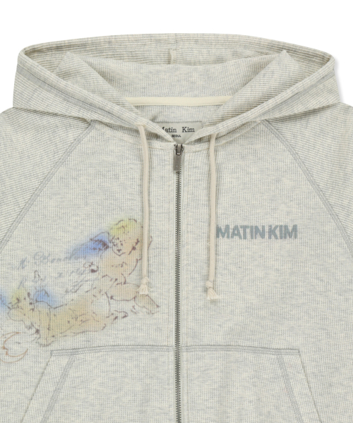 MUSINSA公式 | MATIN KIM SKETCH GRAFFITI WAFFLE HOODY ZIP UP IN