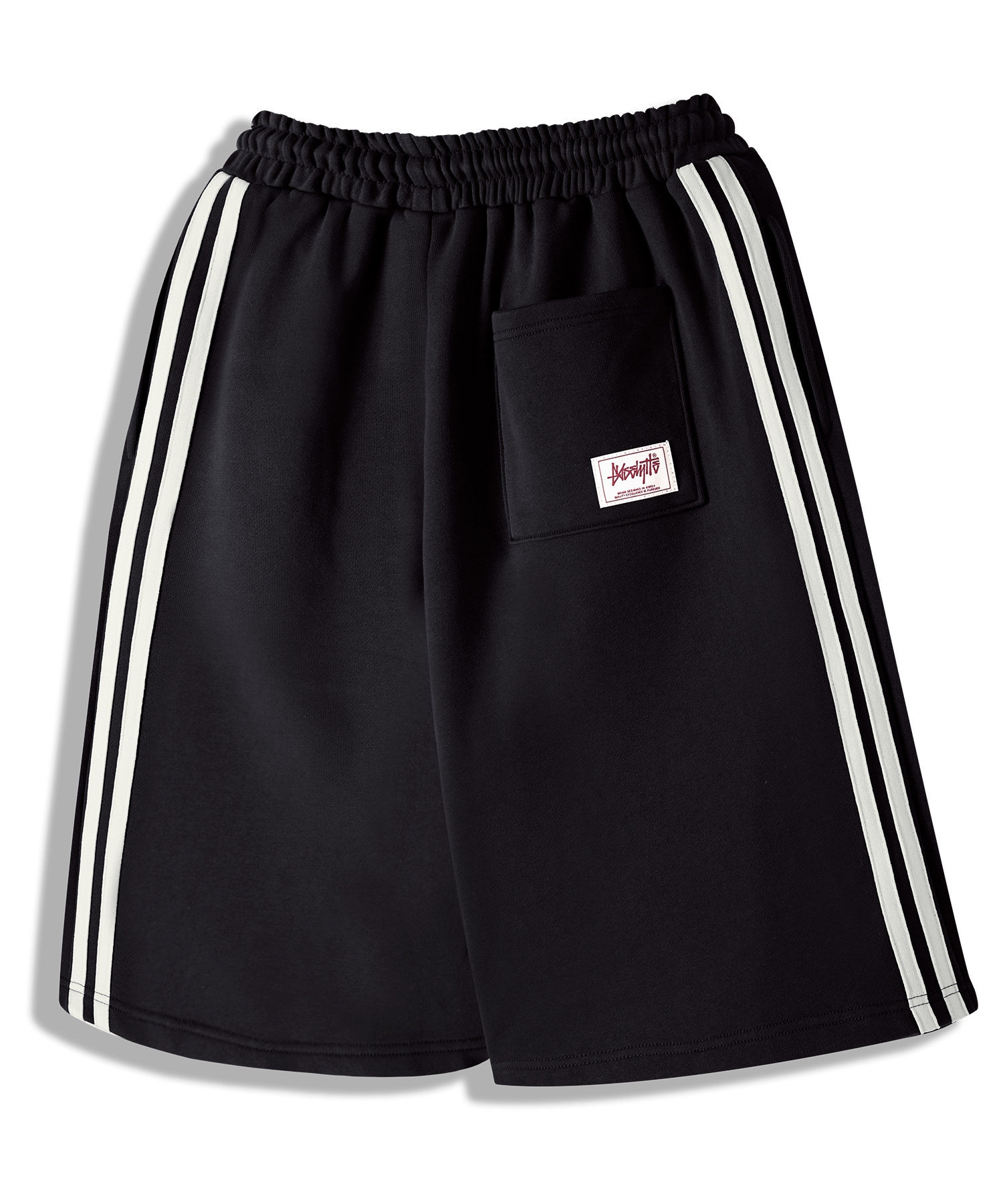 Шорты-бермуды со складками YP-5Y04, Black