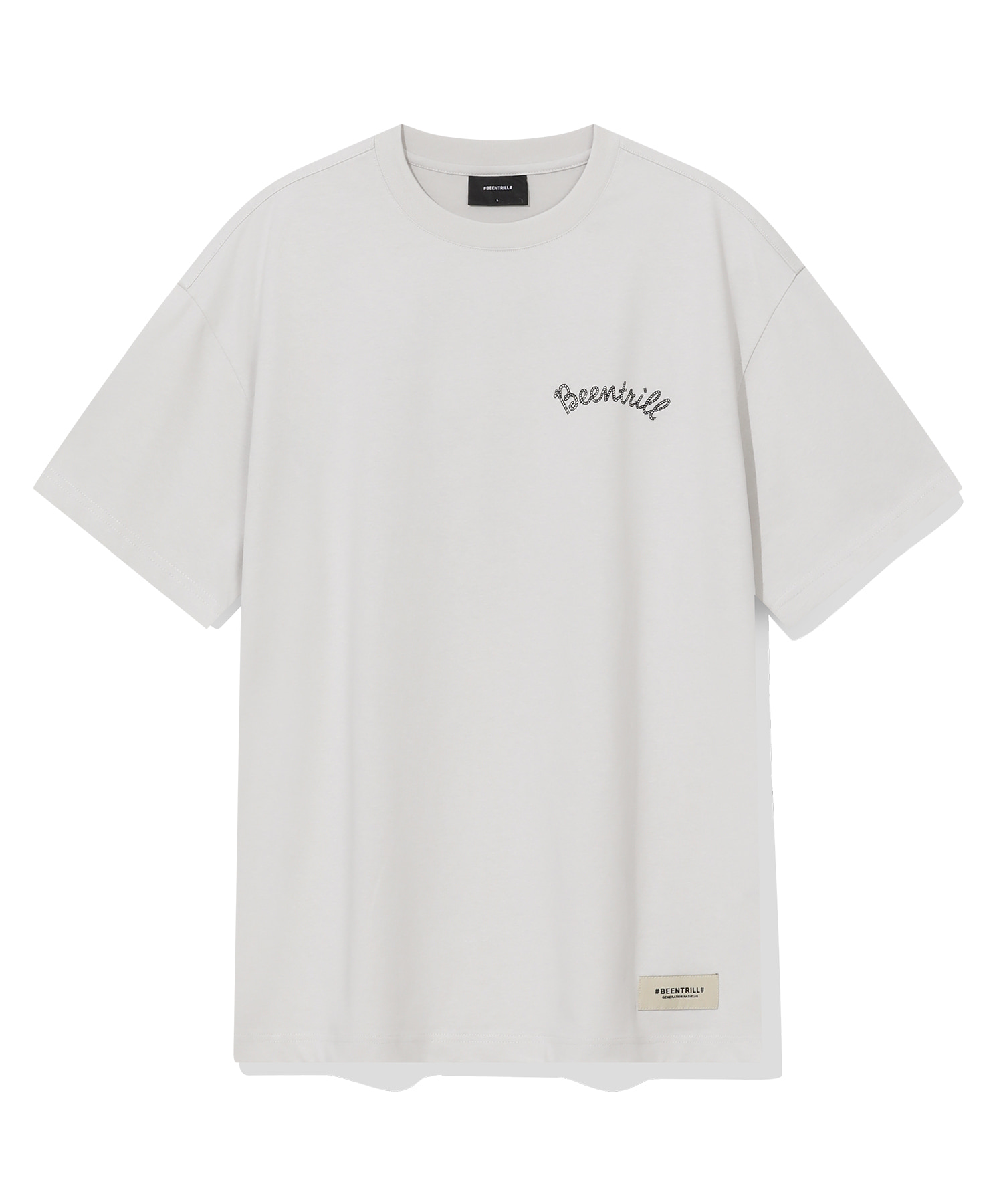 оверсайз футболка с лого и принтом на спине (off-white)