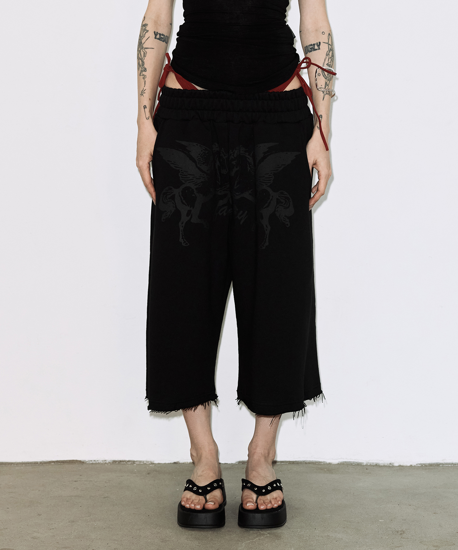 PEGASUS BERMUDA PANTS (BLACK) F26QD144