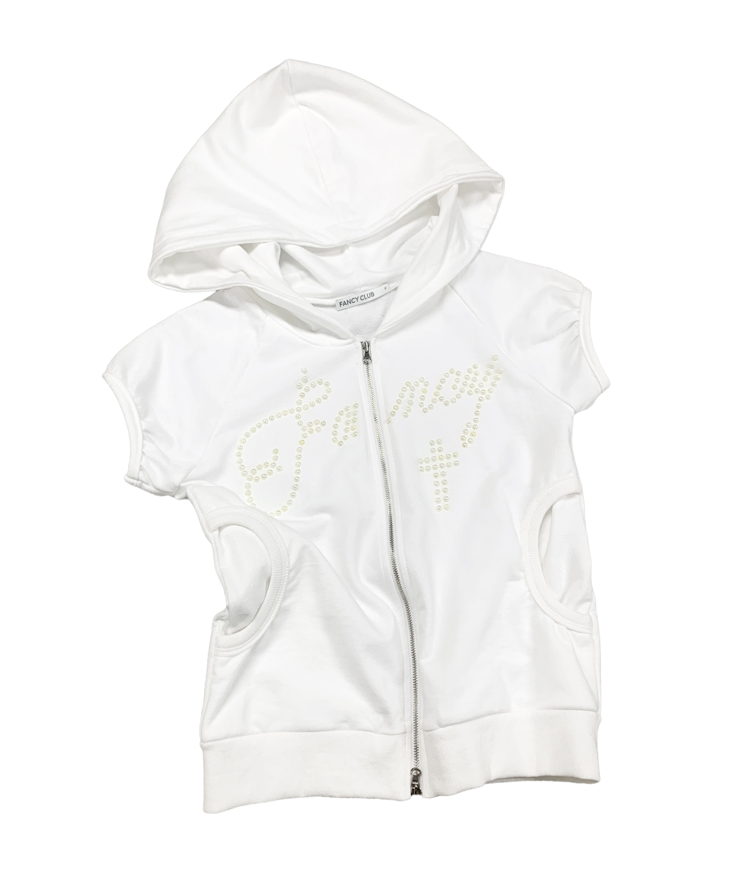 HOTFIX PUFF SLEEVE HOOD ZIP-UP (IVORY) F26QB151