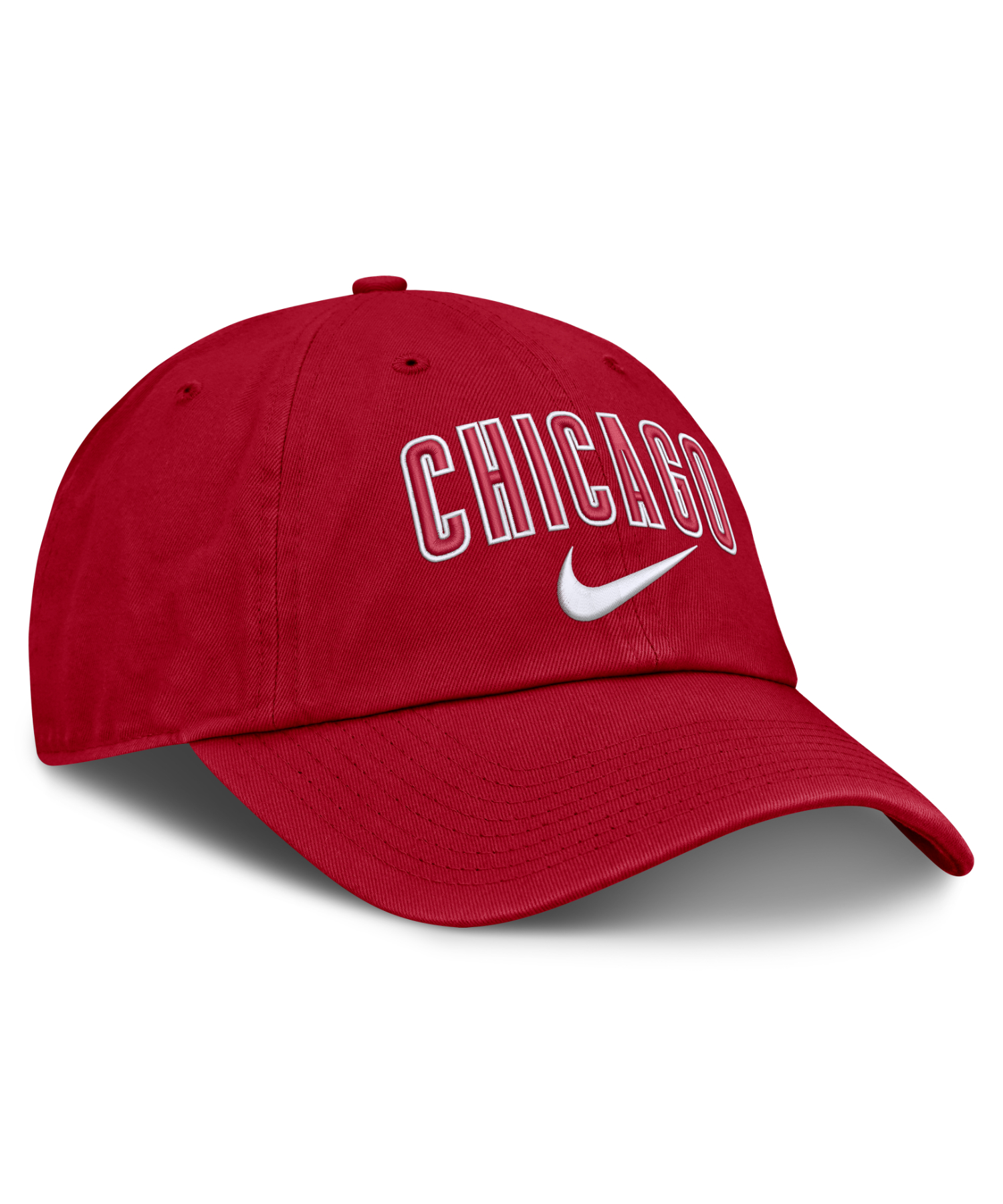 Chicago Cubs NIKE PRIMETIME CLUB UNSTRUCTURED ORGANIC COTTON CAP - Gym красный