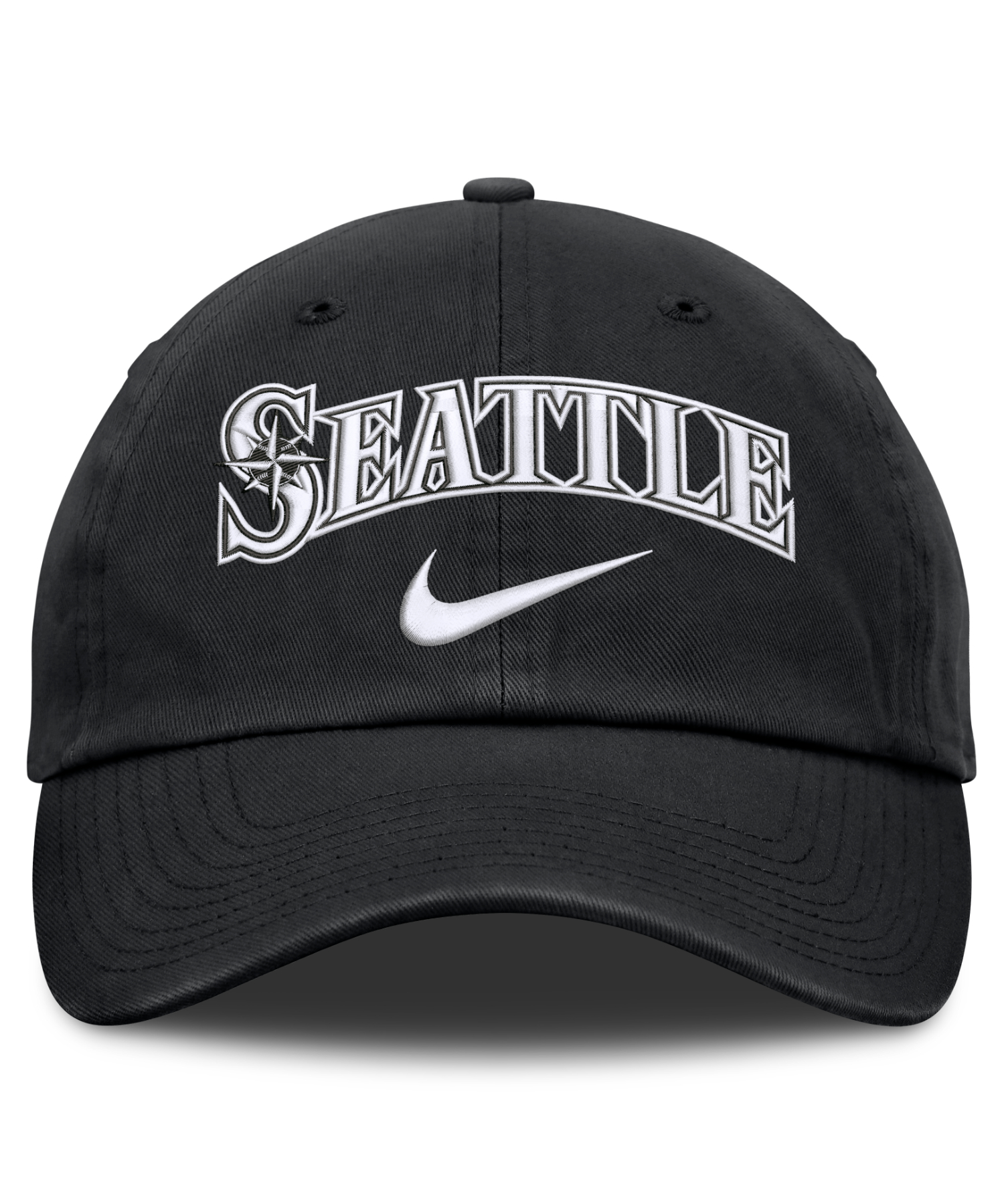 Seattle Mariners NIKE PRIMETIME CLUB UNSTRUCTURED ORGANIC COTTON CAP - черный