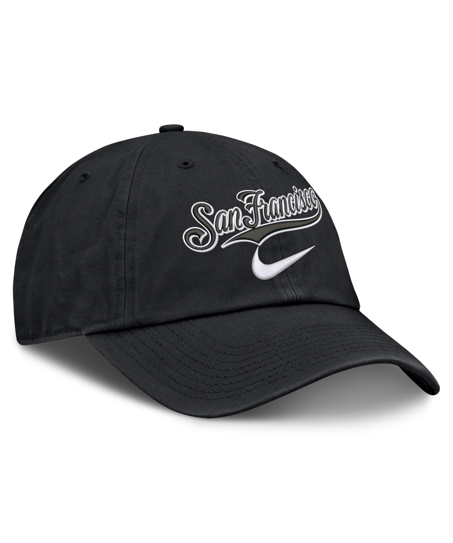 San Francisco Giants NIKE PRIMETIME CLUB UNSTRUCTURED ORGANIC COTTON CAP - черный