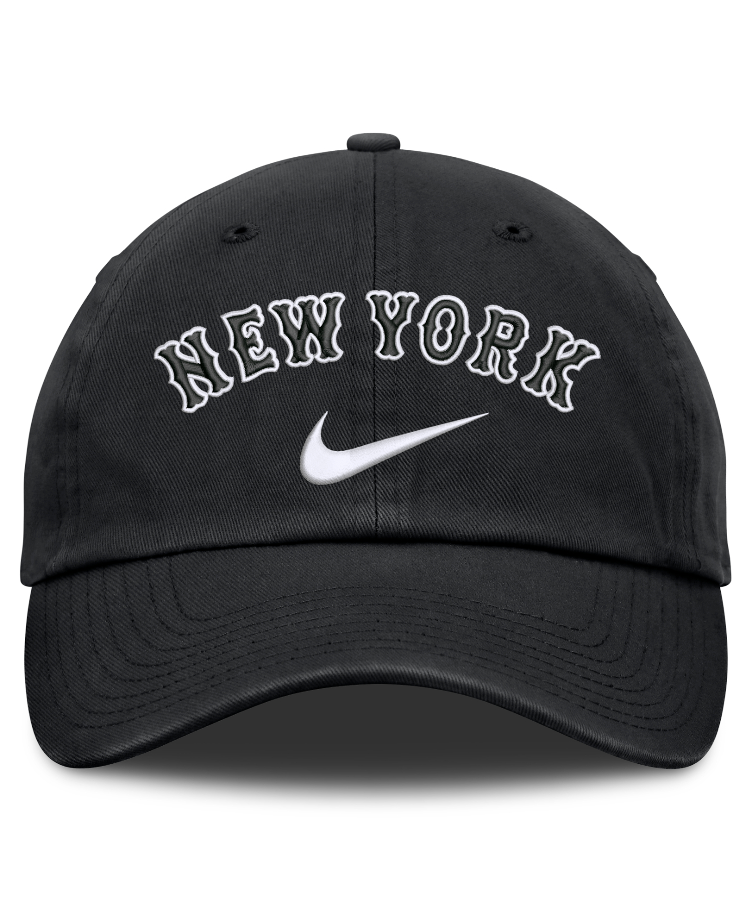 New York Mets NIKE PRIMETIME CLUB UNSTRUCTURED ORGANIC COTTON CAP - черный