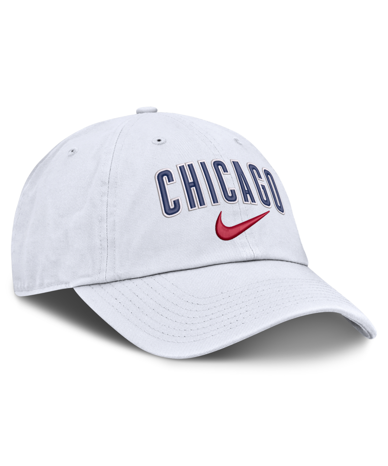 Chicago Cubs NIKE PRIMETIME CLUB UNSTRUCTURED ORGANIC COTTON CAP - белый