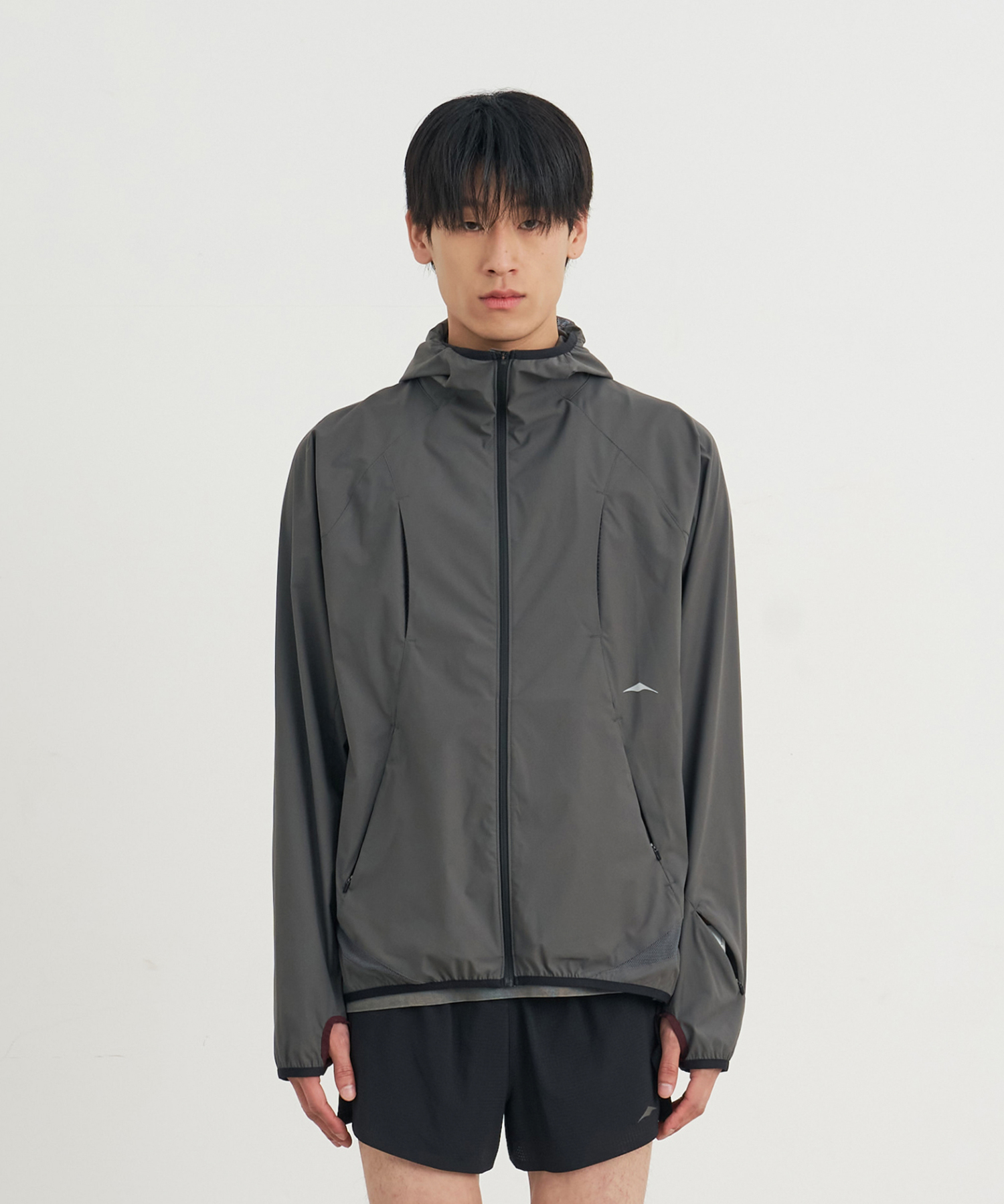 [SYNECTIX FRICTION] VENTILATION RUNNING JACKET (KHAKI GREY)