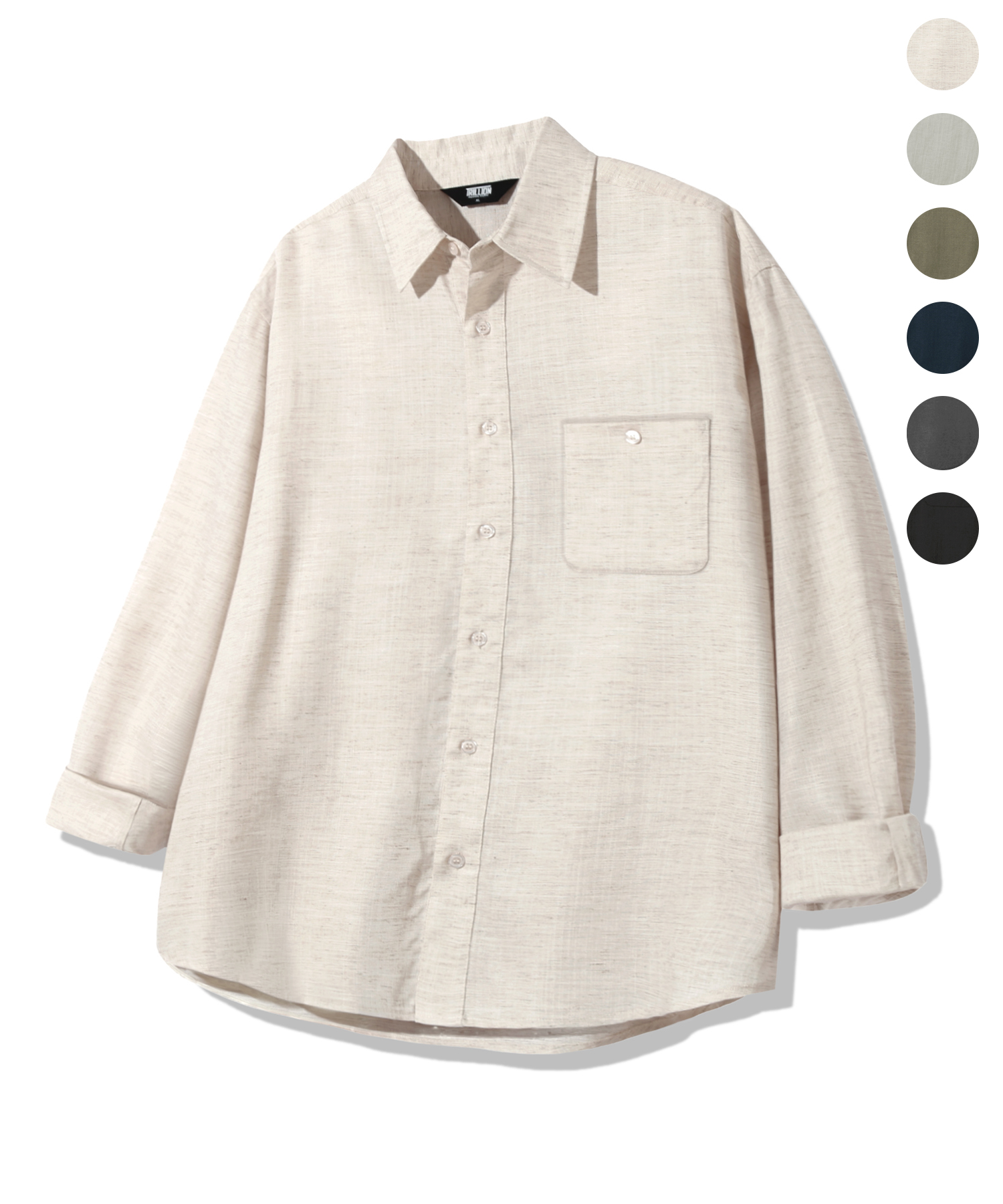 ESSENTIAL LINEN TENCEL COMFORT CROP SHIRT_6color