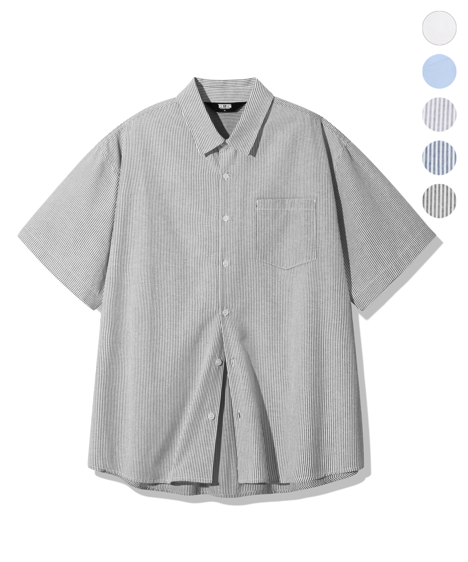 ESSENTIAL OXFORD CROP HALF SHIRTS_5color