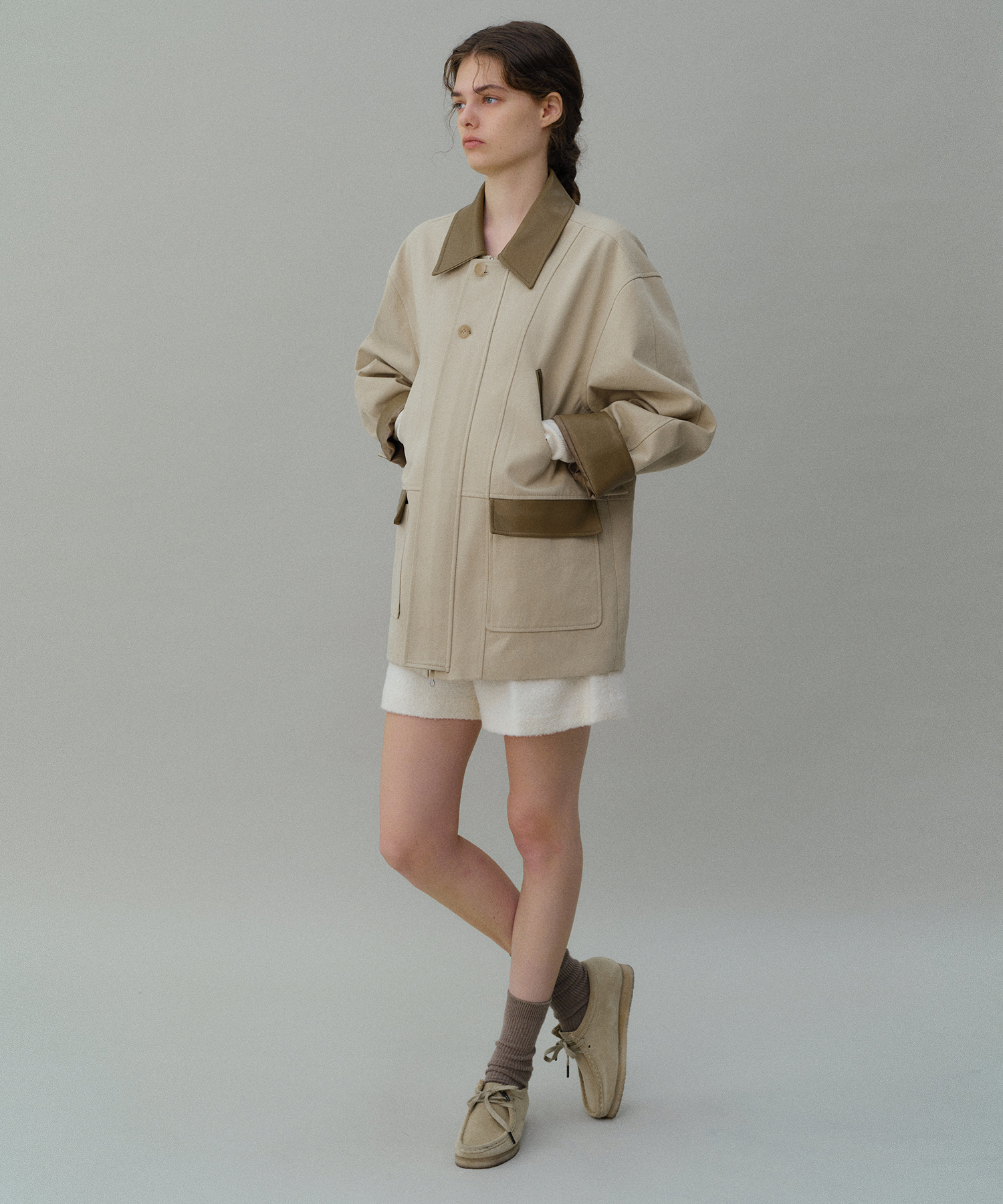 Double hunting jacket (beige)