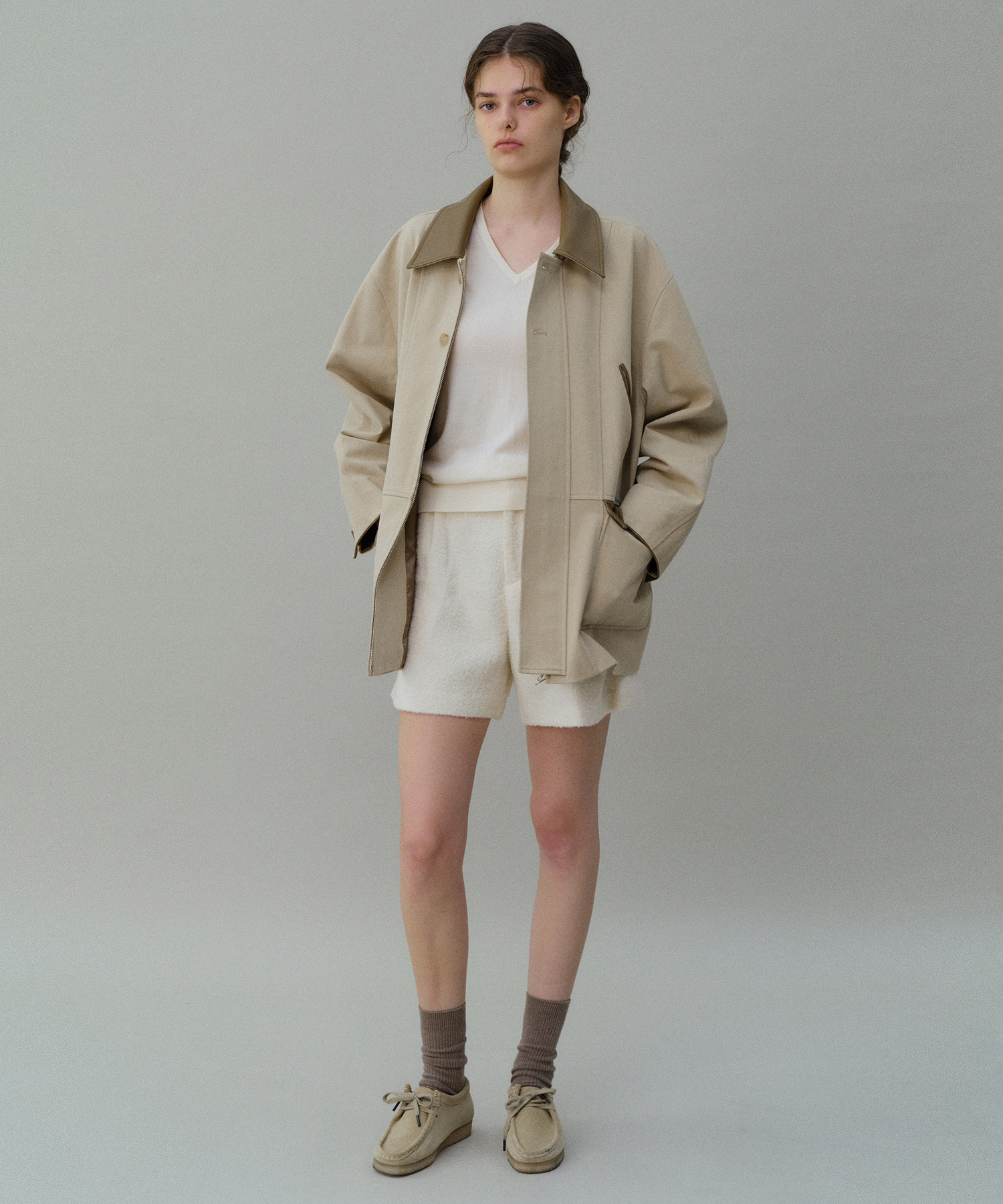 Double hunting jacket (beige)