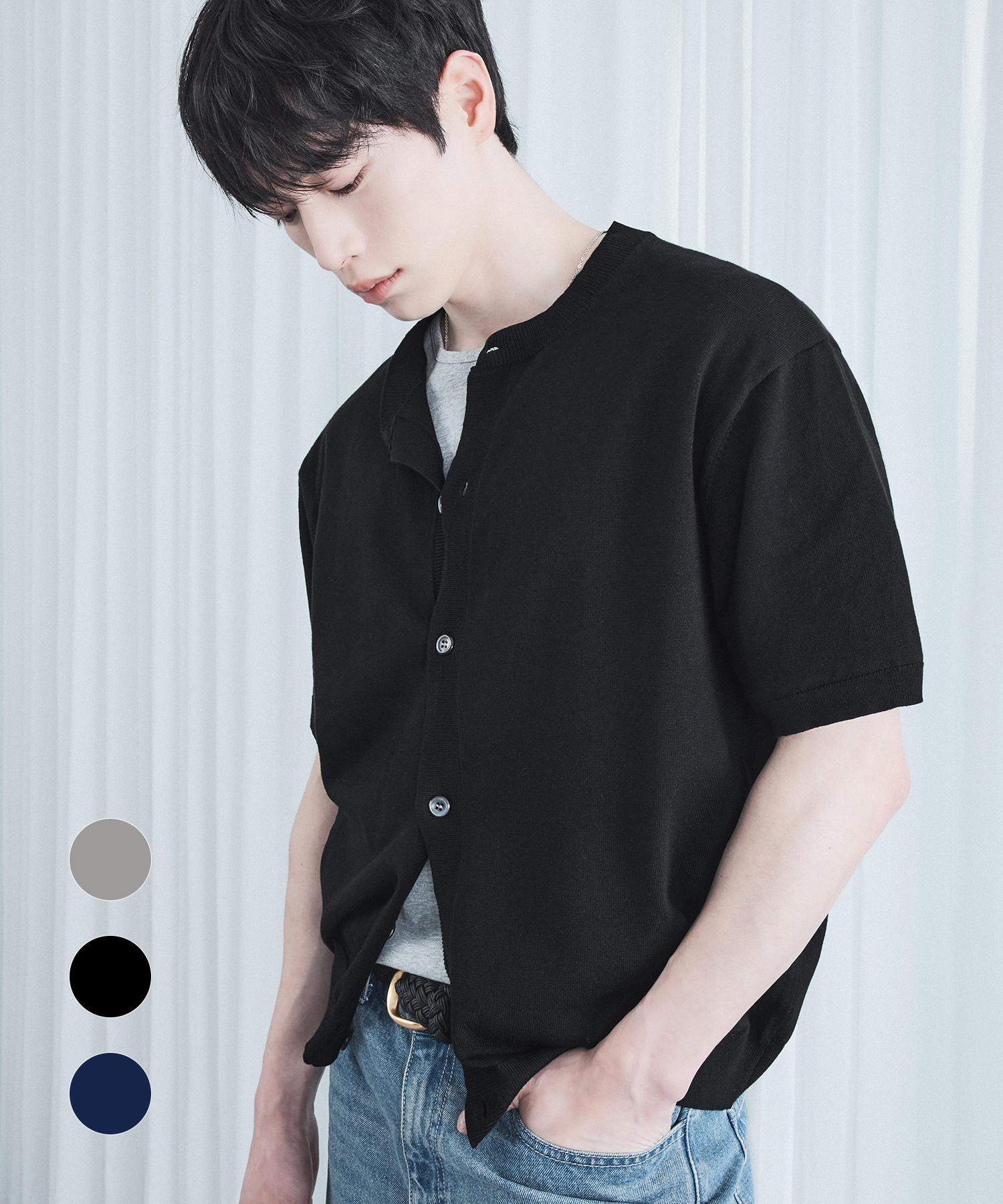 COOLING MODAL HALF ROUND CARDIGAN [3color]