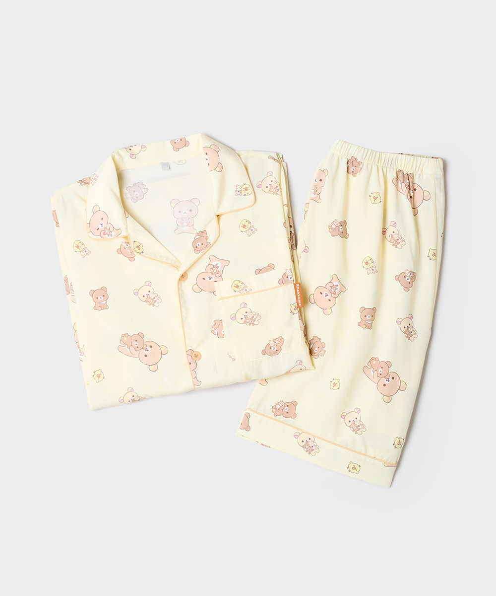 [Rilakkuma] Свободная пижама с коротким рукавом (YELLOW)_SPPPG25U09