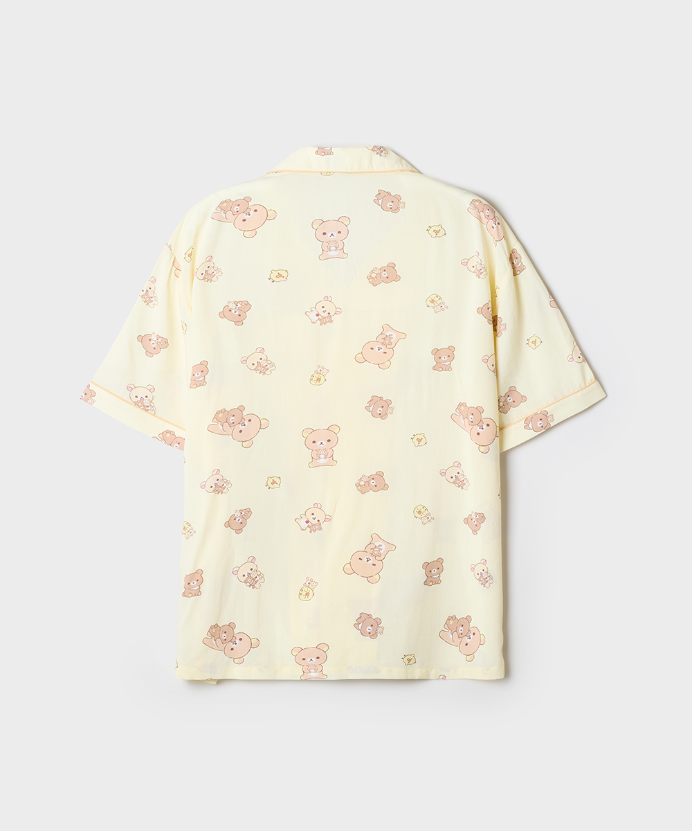 [Rilakkuma] Свободная пижама с коротким рукавом (YELLOW)_SPPPG25U09