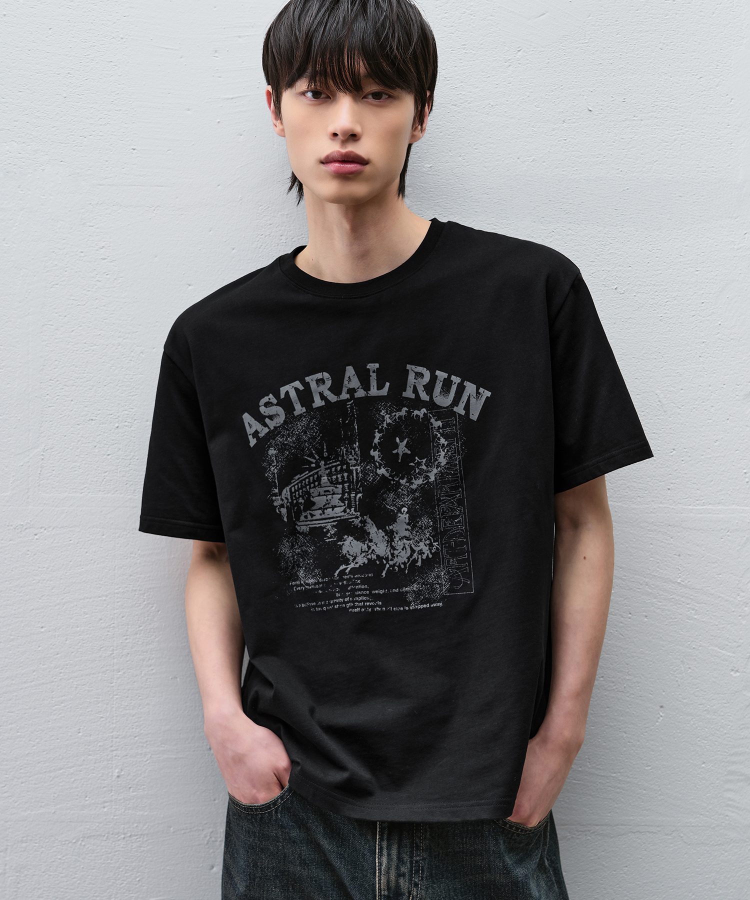 ASTRAL RUN HALF T-SHIRT [BLACK]