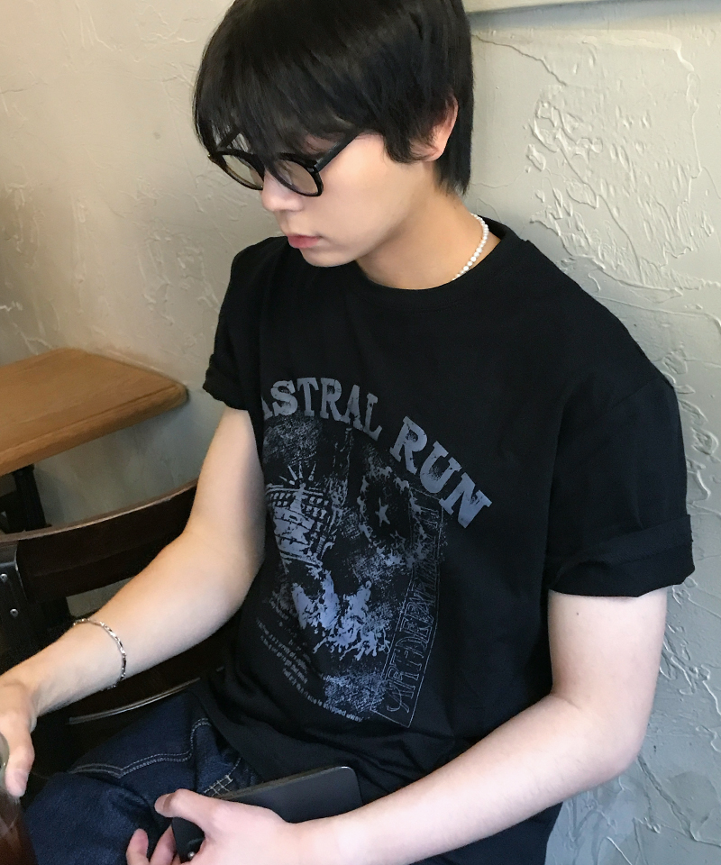 ASTRAL RUN HALF T-SHIRT [BLACK]
