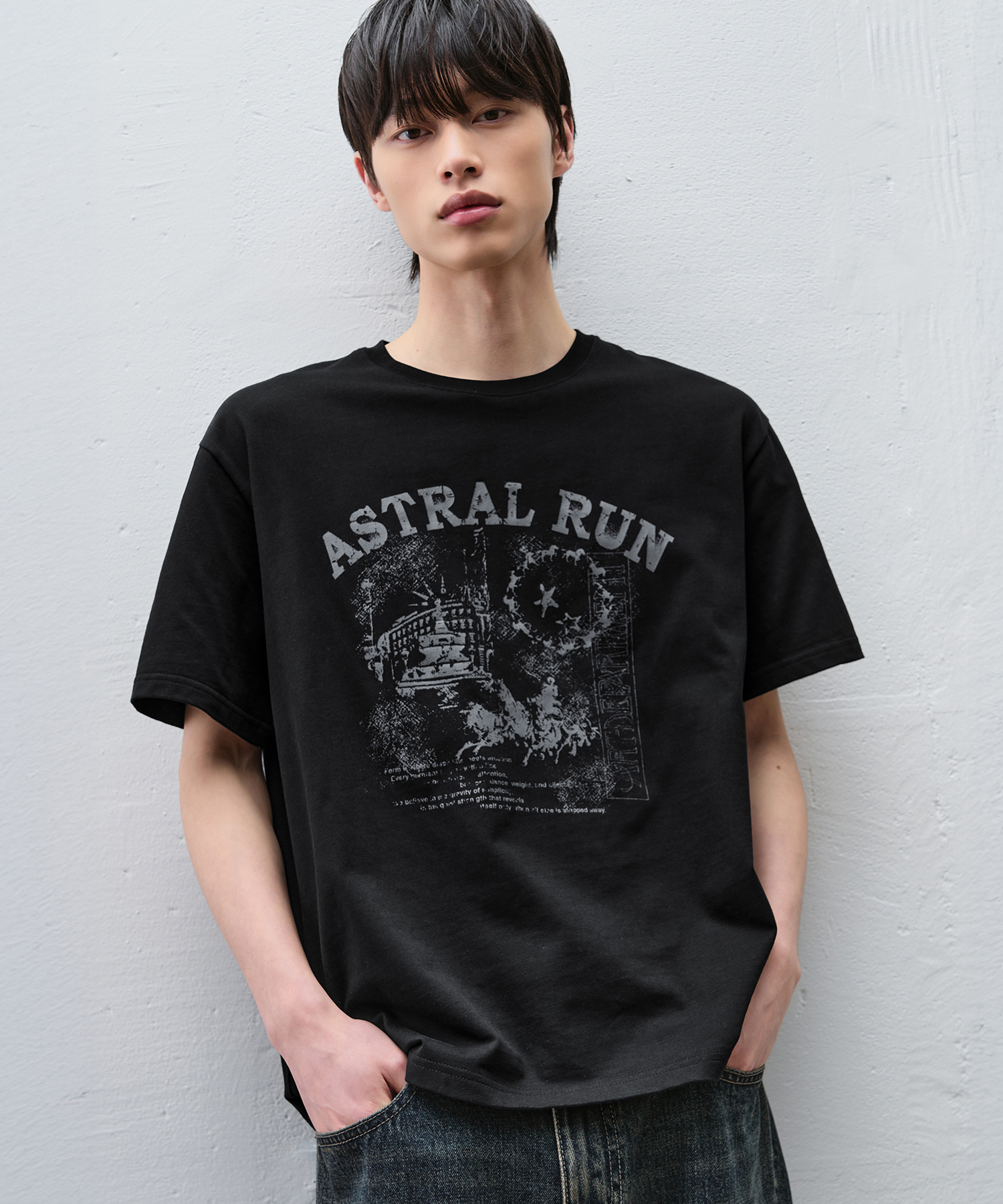ASTRAL RUN HALF T-SHIRT [BLACK]