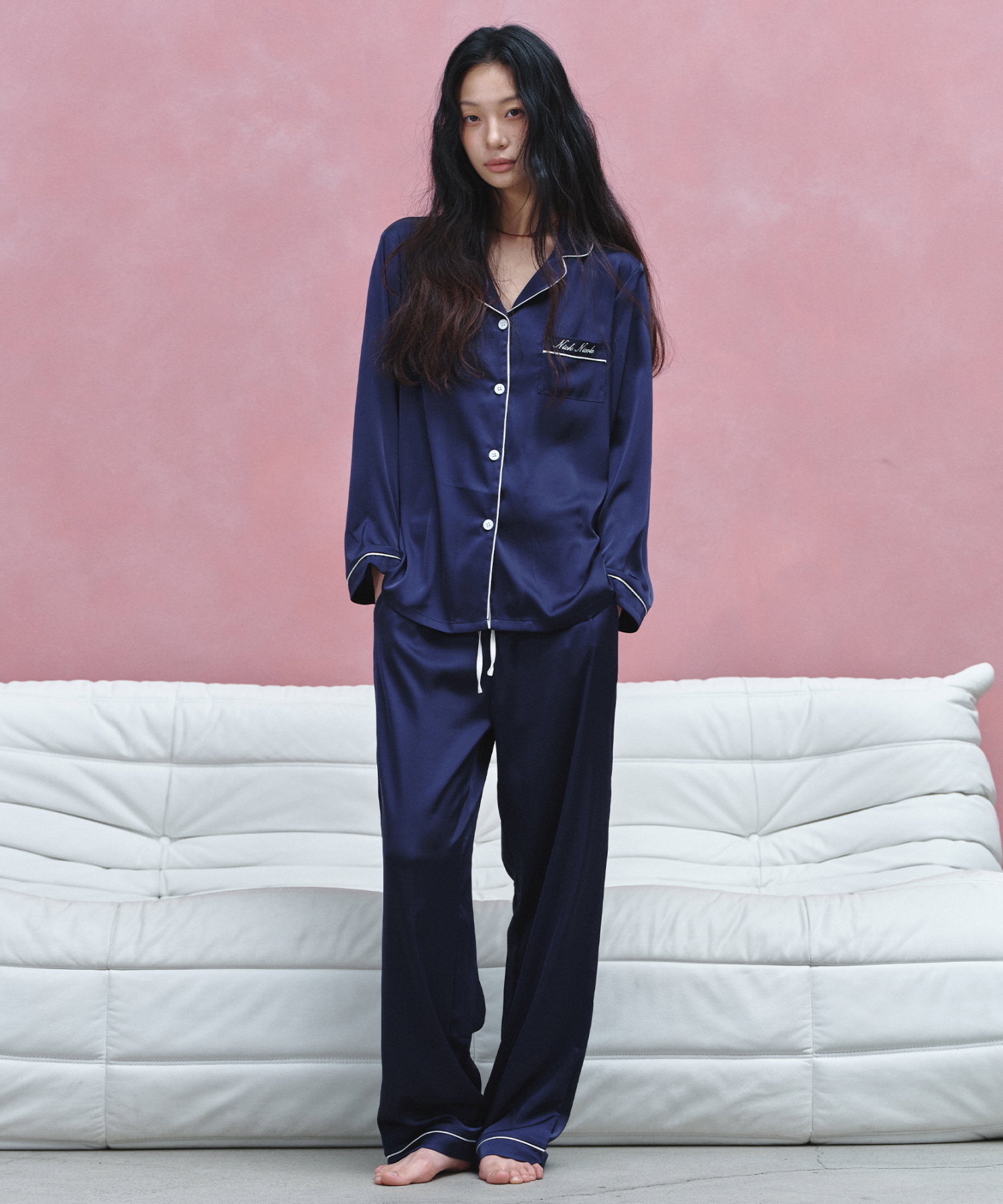 NICK NICOLE SILK PAJAMA SET_5 COLOR