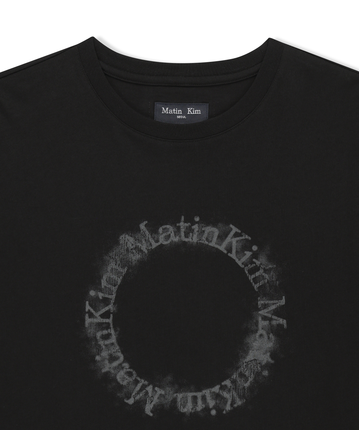 MATIN KIM CIRCLE LOGO топ FOR MEN IN чёрный