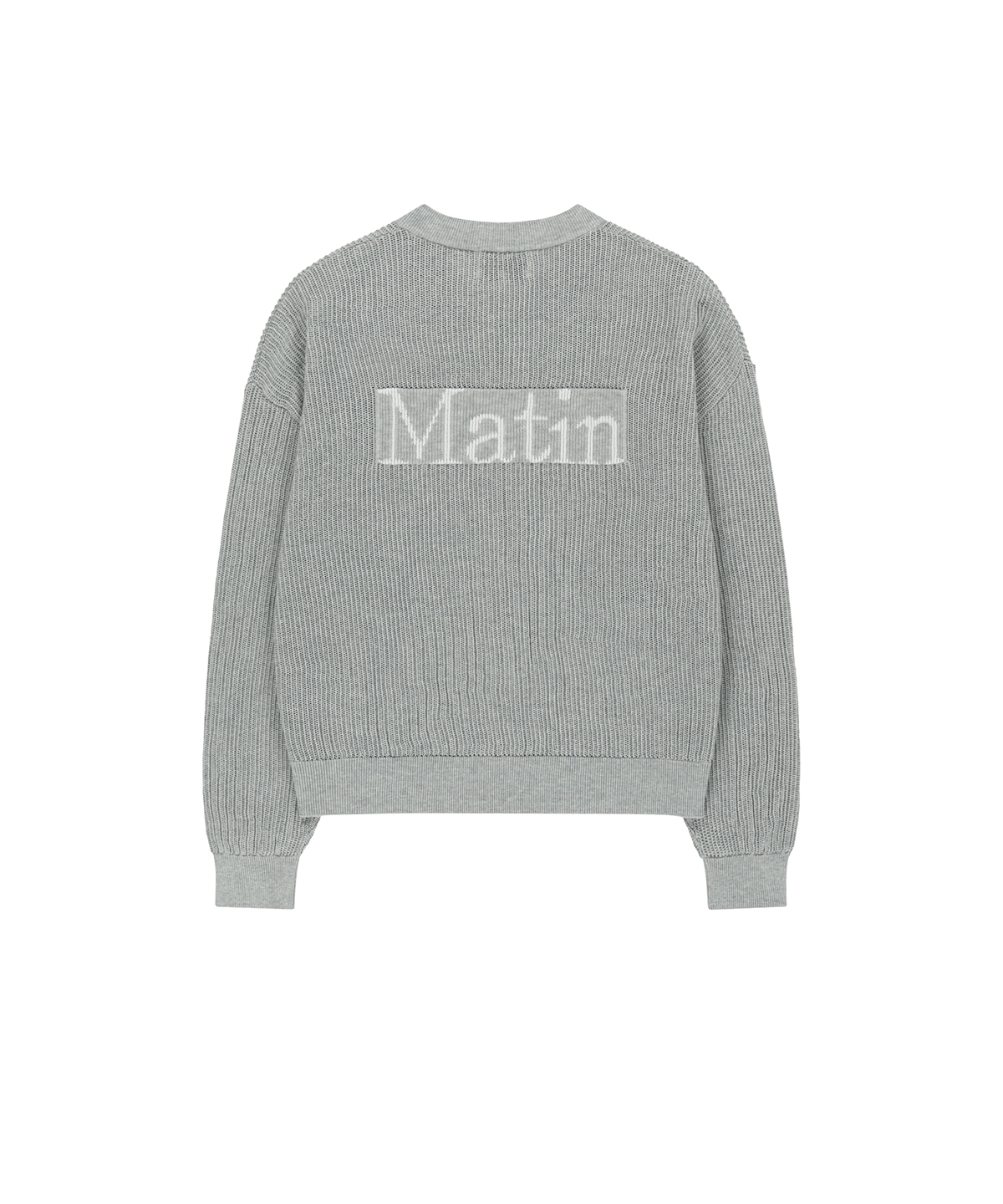 BACK LOGO JACQUARD MESH KNIT ZIP UP IN лёгкий GREY
