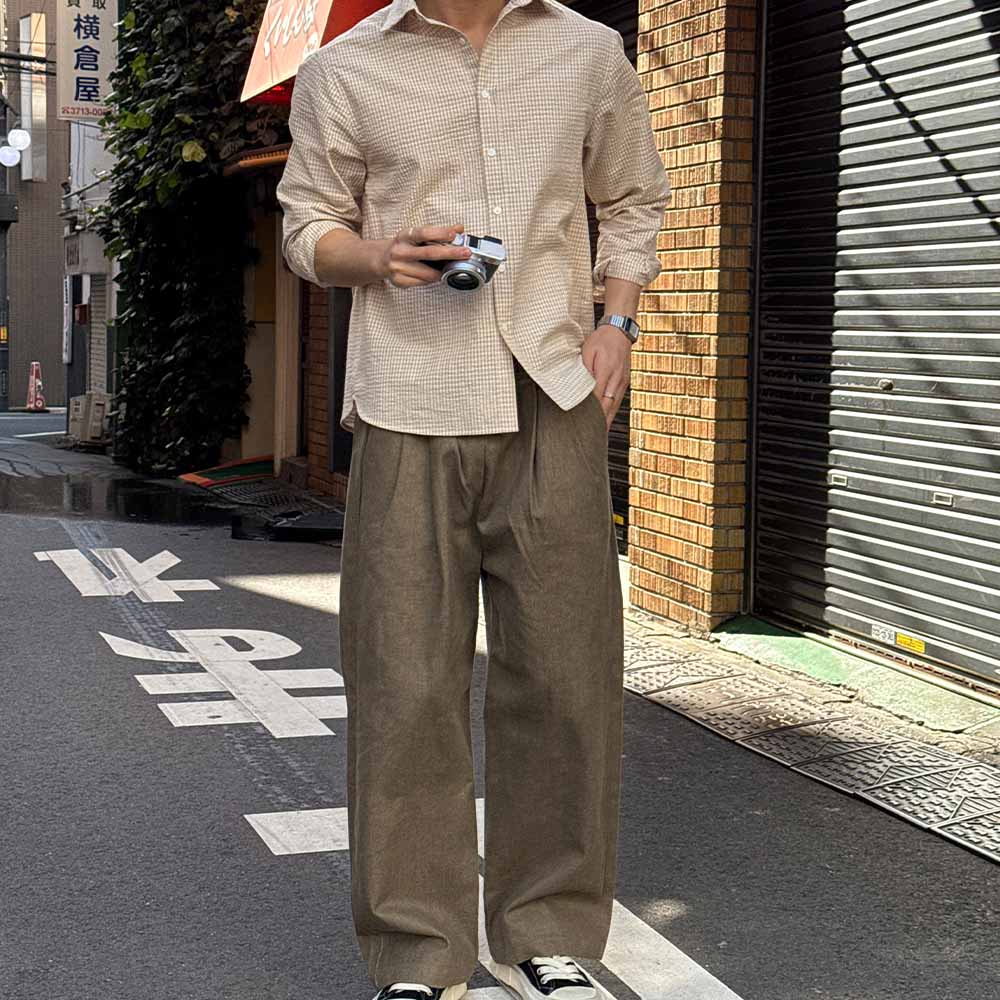 [Dandy Fit XL-6XL] Mono Fresh Checkeкрасный Рубашка