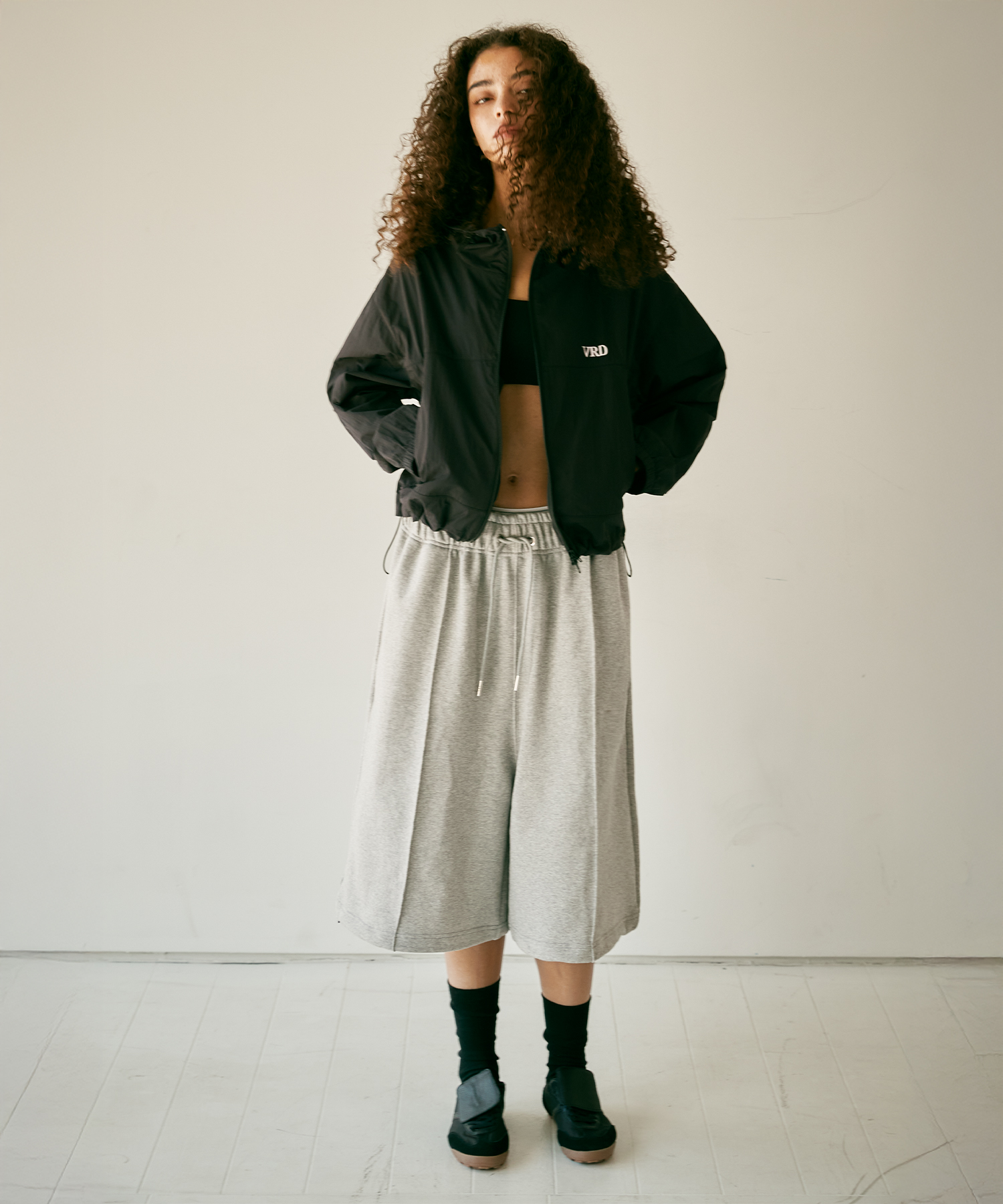 Sсторонний Giant over short sweatбрюки-Melange Grey