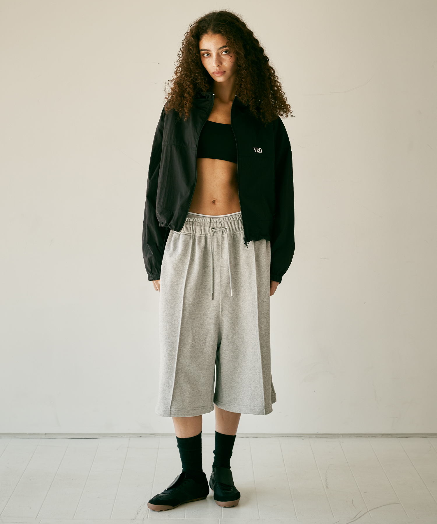 Sсторонний Giant over short sweatбрюки-Melange Grey