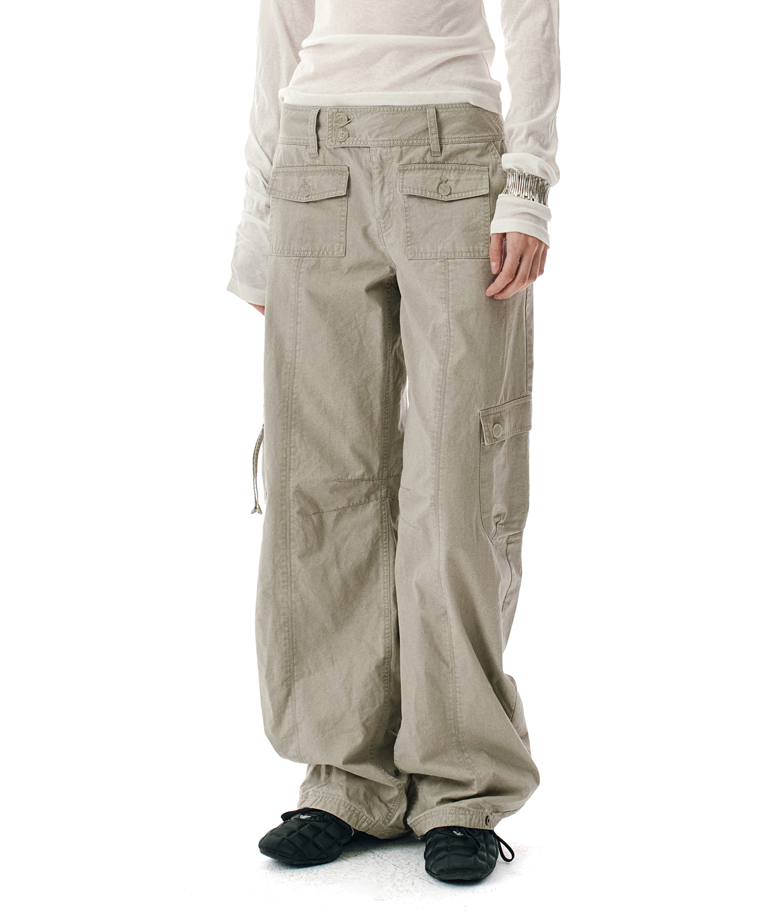 Washed Low-Rise Cargo Pant [TAUPE]_SEWPT014TAUPE