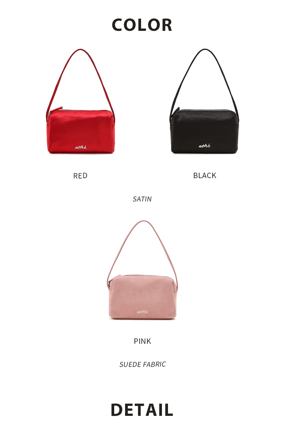 SUEDE FABRIC MINI TOTE PINK