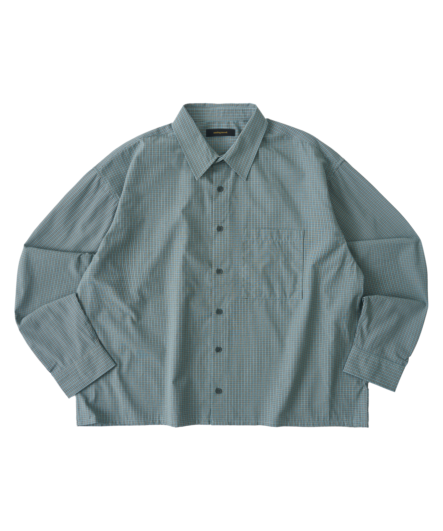 plaid crop check рубашка (KHAKI)